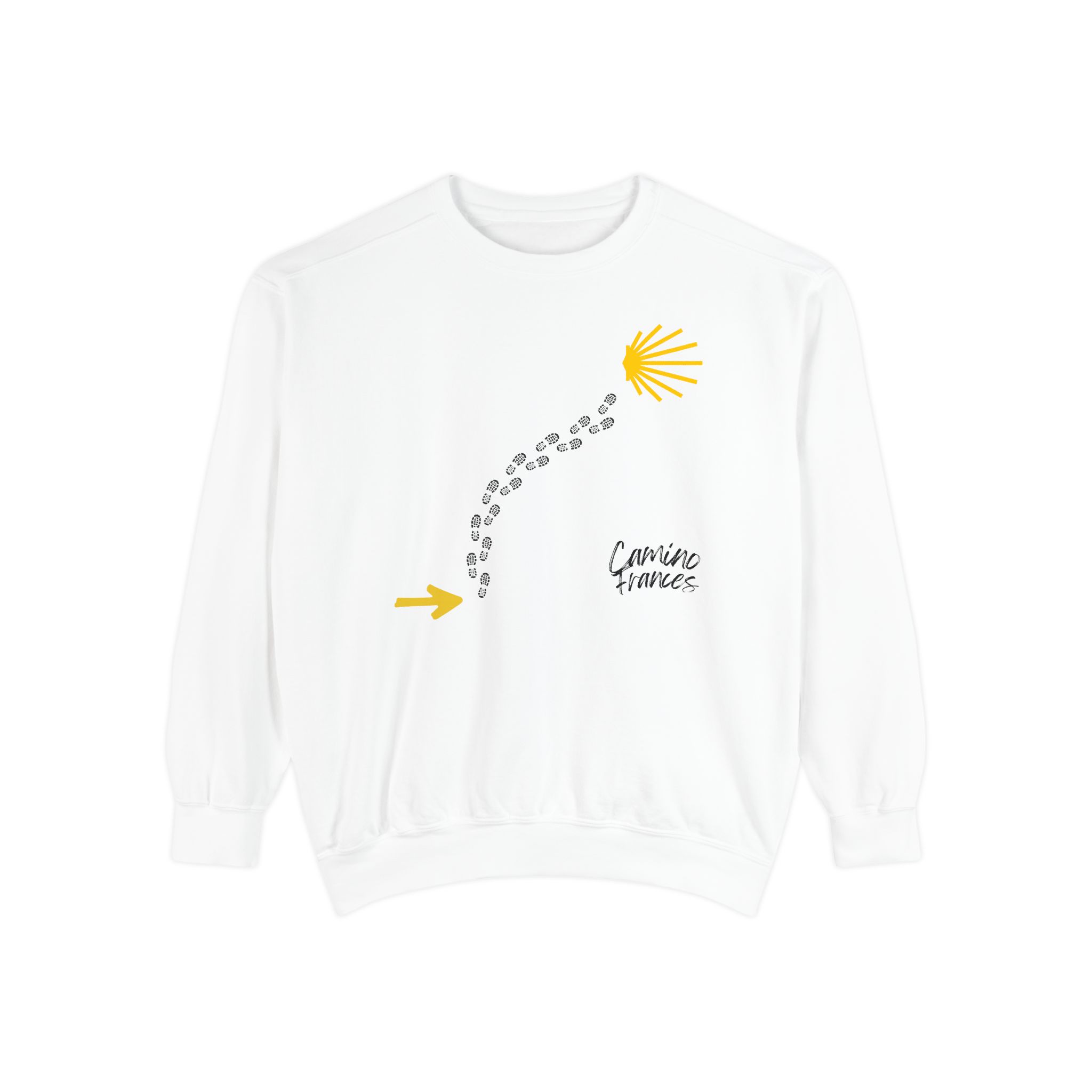Camino de Santiago – "Camino Francés Trail" Vintage Garment-Dyed Sweatshirt - Imagen 8