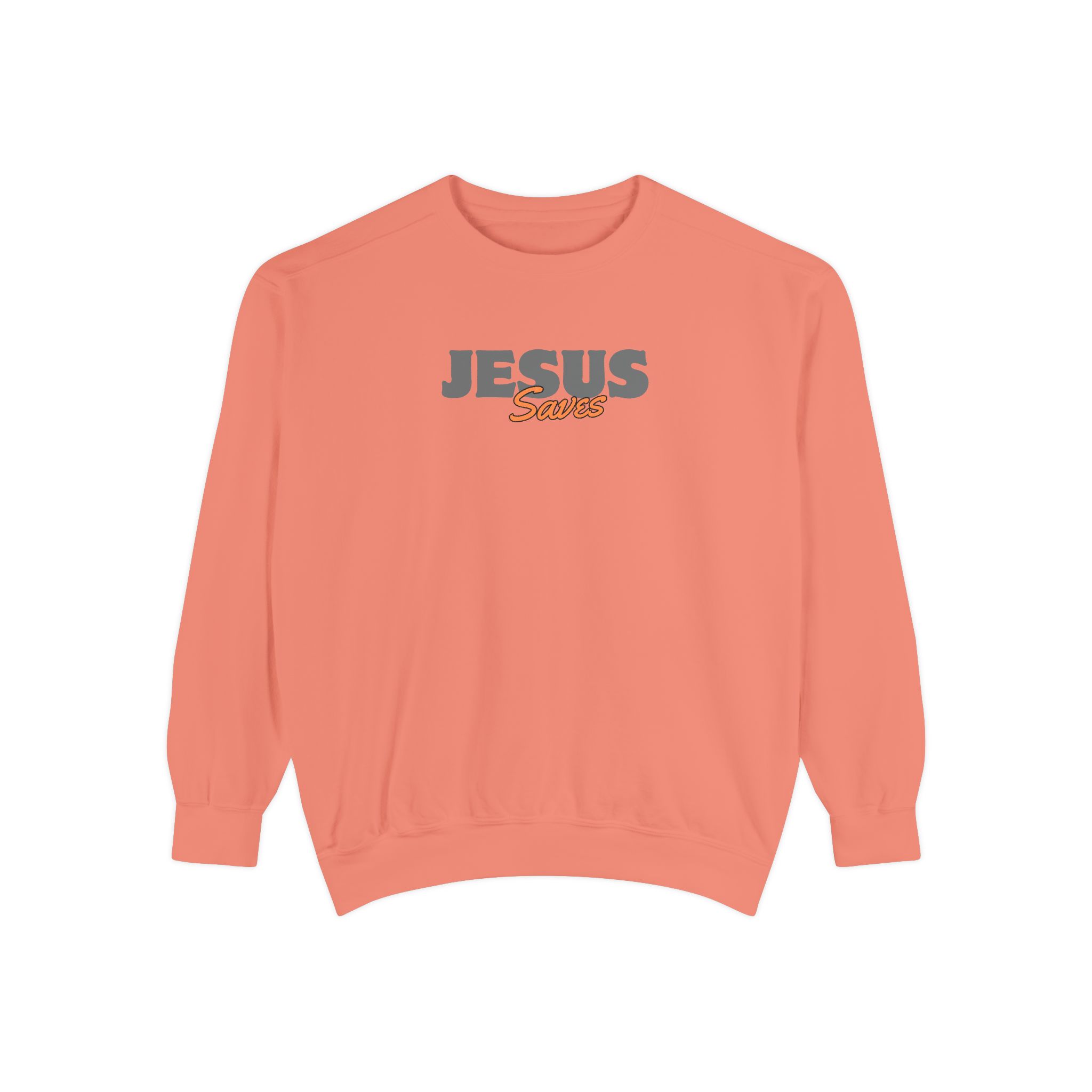 Jesus Saves – "Retro Bubble" Vintage Garment-Dyed Sweatshirt - Imagen 7