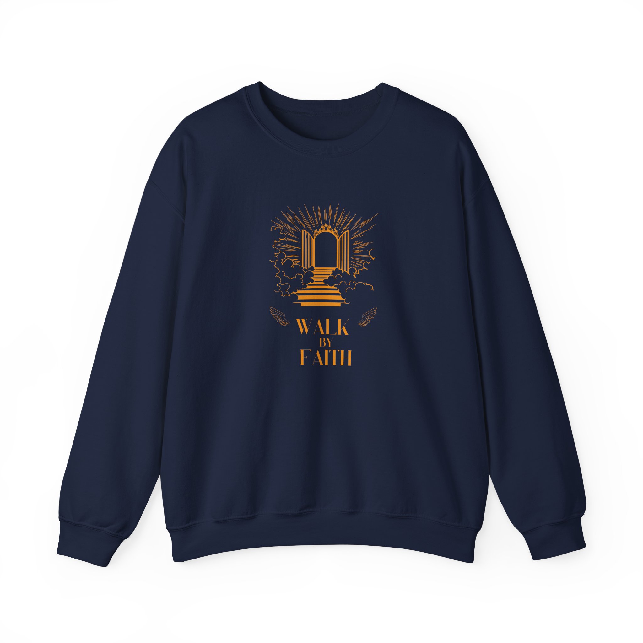 Walk by Faith – "Heavenly Gates" Classic Heavy Blend Crewneck Sweatshirt - Imagen 4