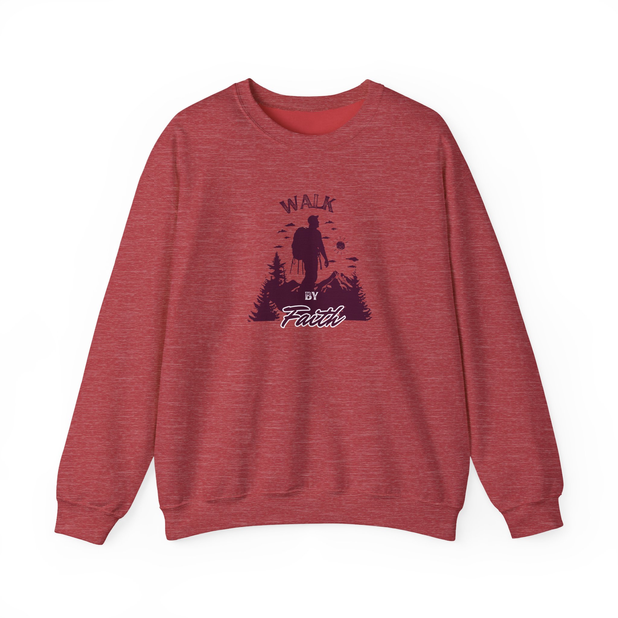Walk by Faith – "Mountain Journey" Classic Heavy Blend Crewneck Sweatshirt - Imagen 9