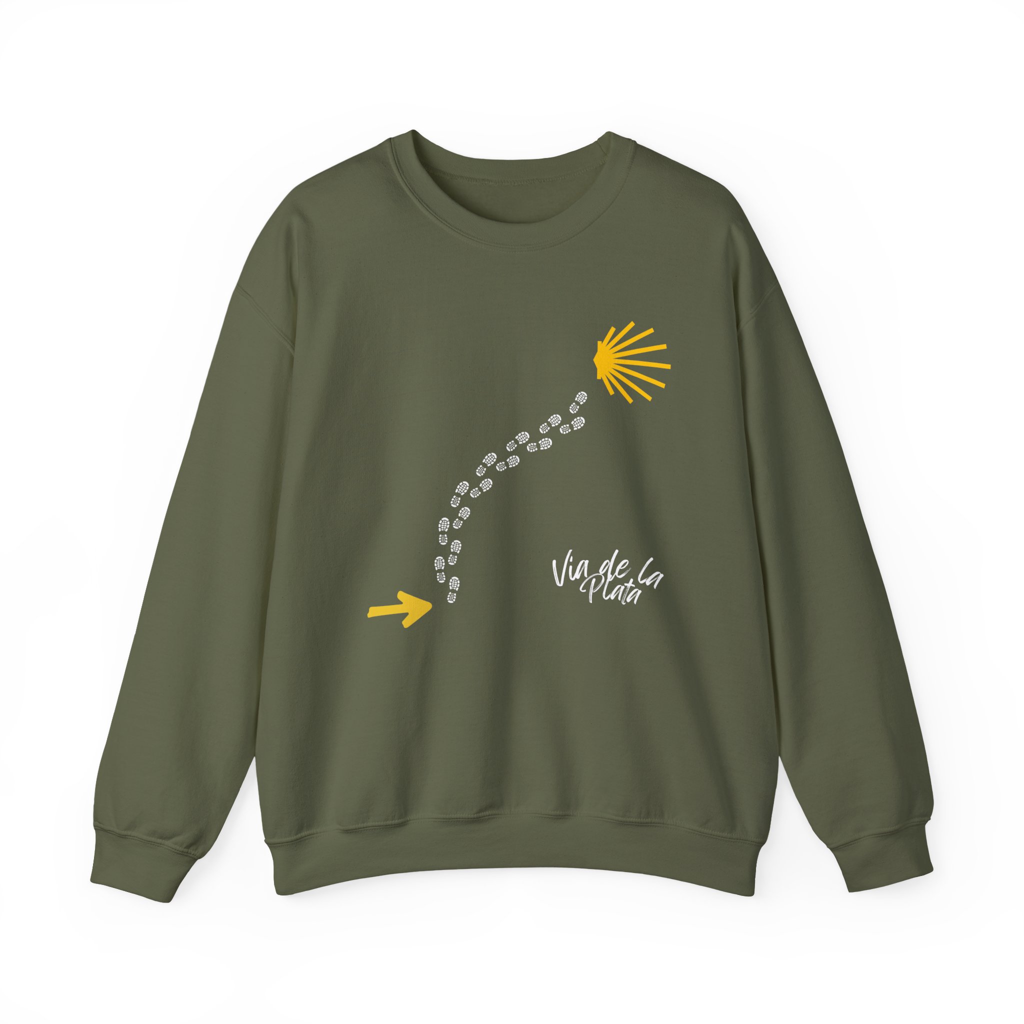 Camino de Santiago – "Vía de la Plata Trail" Classic Unisex Crewneck T-Shirt - Imagen 13