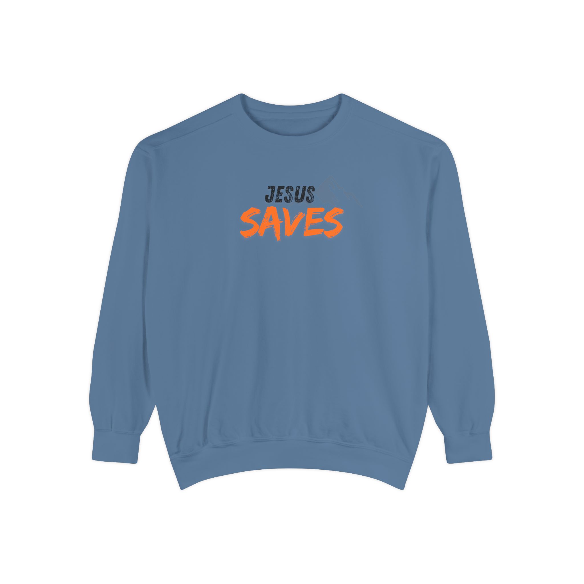 Jesus Saves – "Mountain Rescue" Vintage Garment-Dyed Sweatshirt - Imagen 4