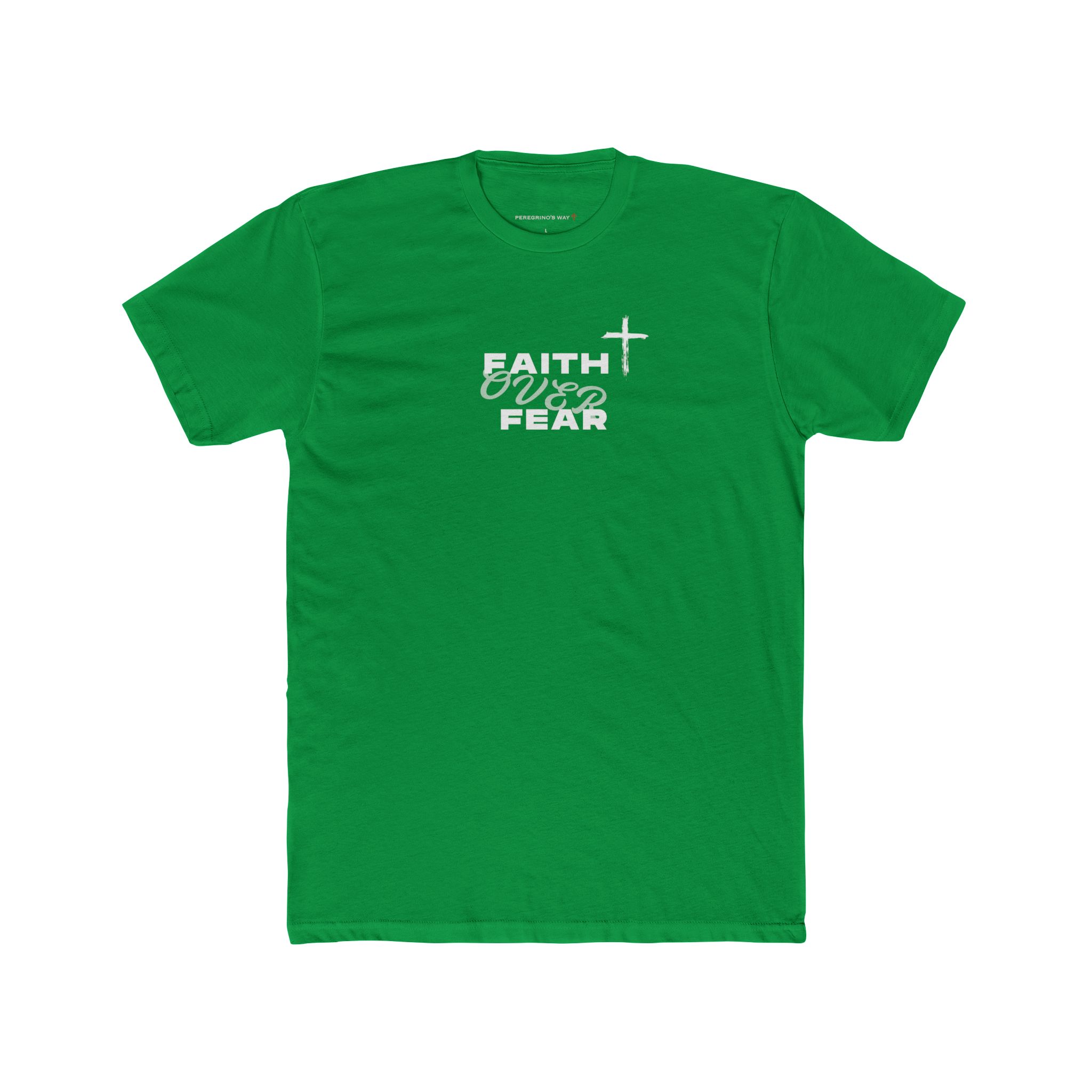 Faith Over Fear – "Brushstroke Cross" Classic T-Shirt - Imagen 3