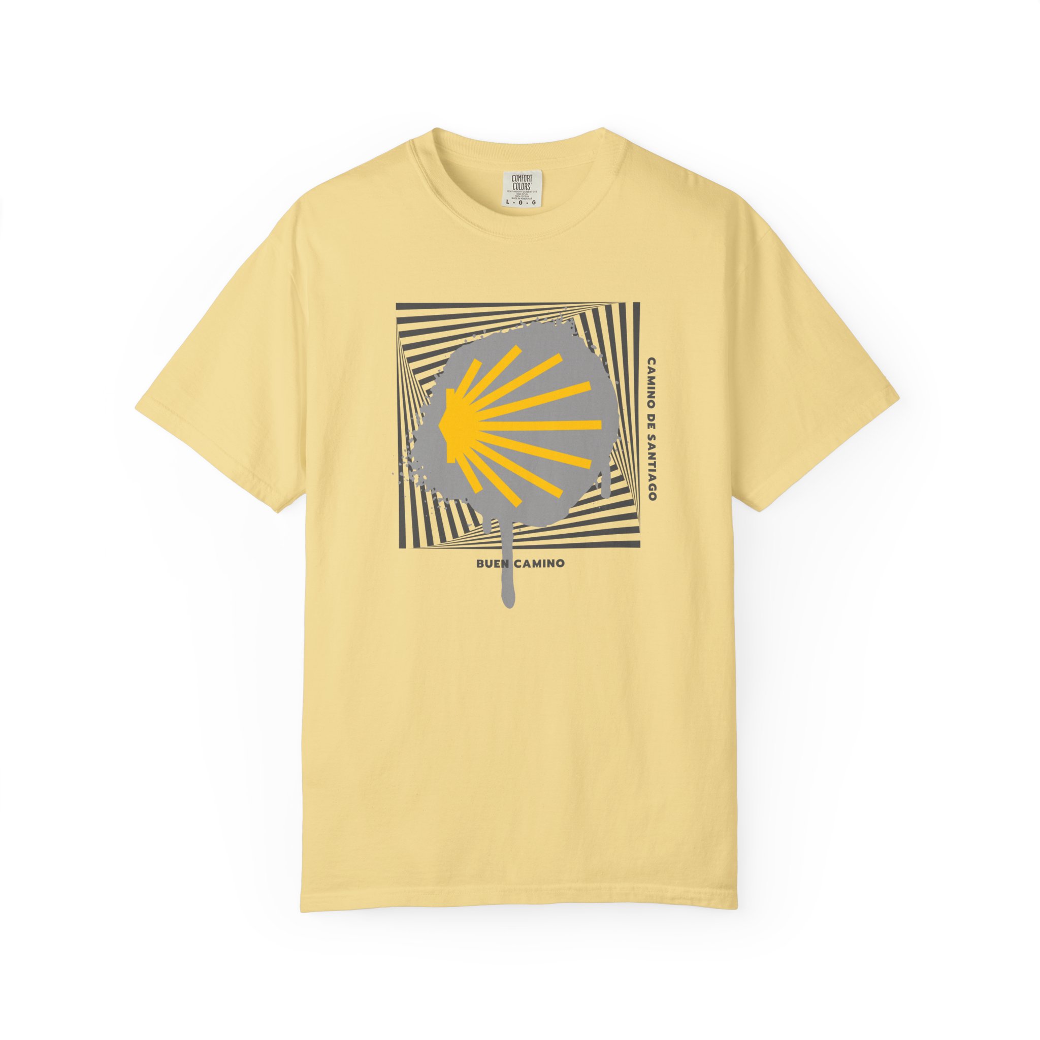 Camino de Santiago – "Stencil Way" Urban Graffiti Comfort Colors T-Shirt - Imagen 6
