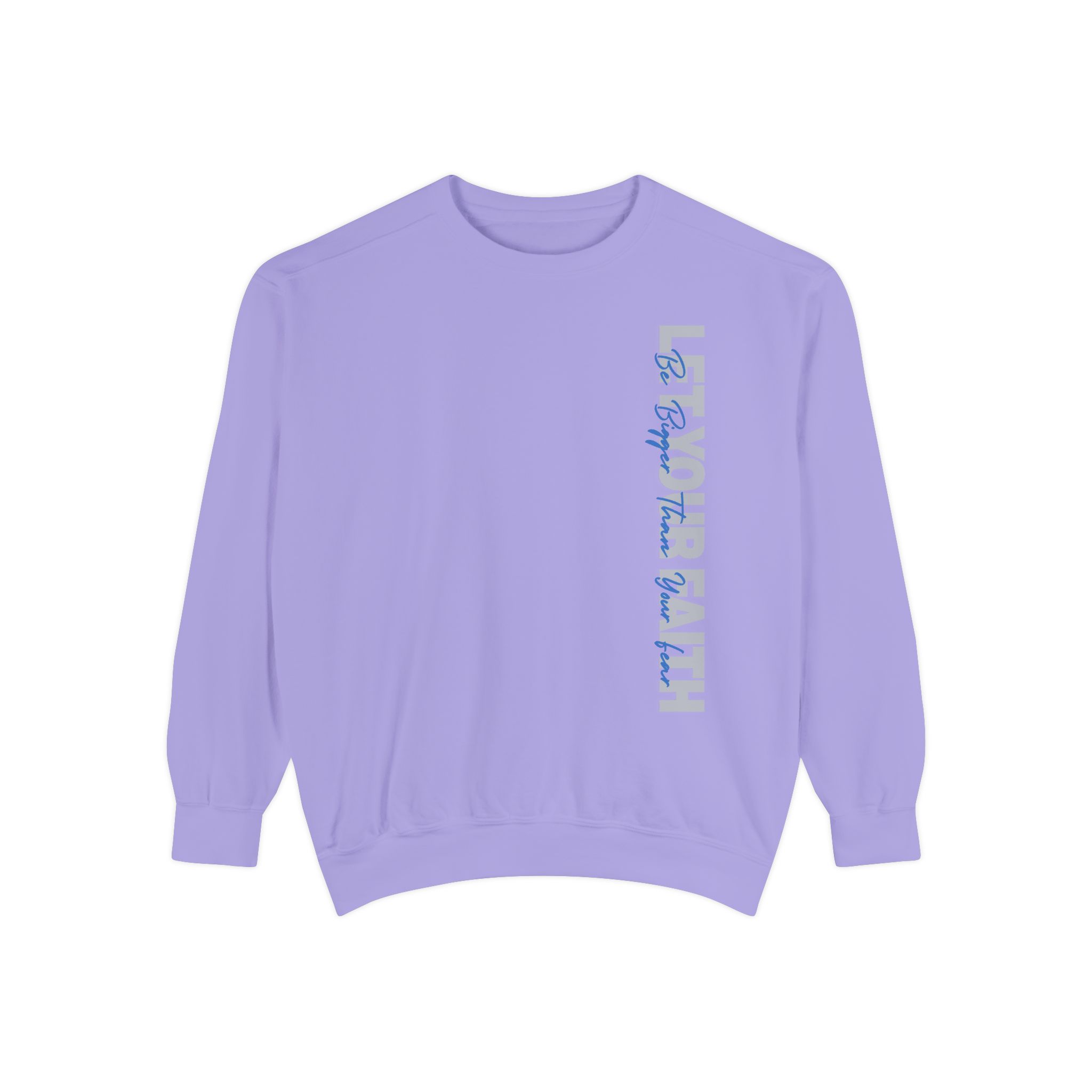 Faith Over Fear – "Modern Overlay" Vintage Garment-Dyed Sweatshirt - Imagen 10