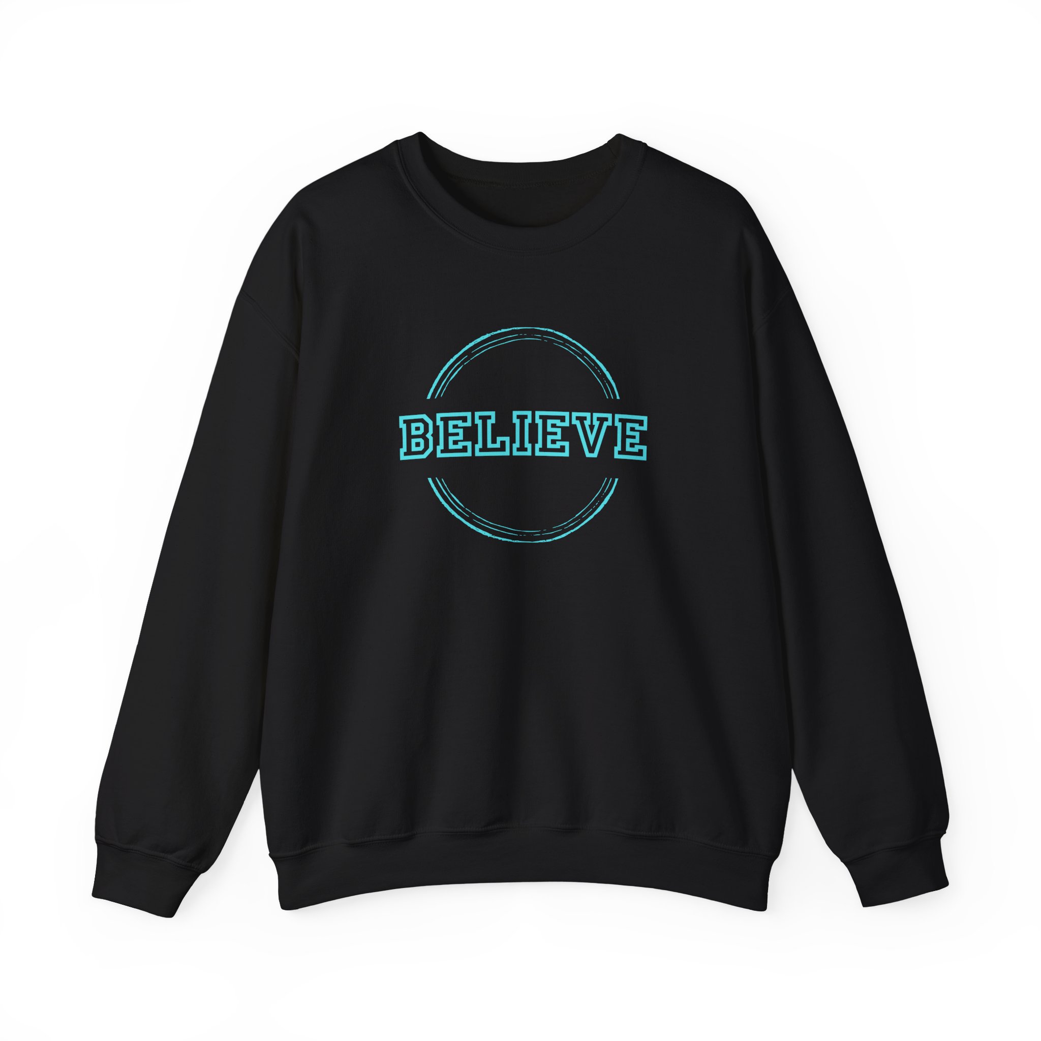 Believe – "Varsity Preppy Circle" Classic Heavy Blend Crewneck Sweatshirt - Imagen 3