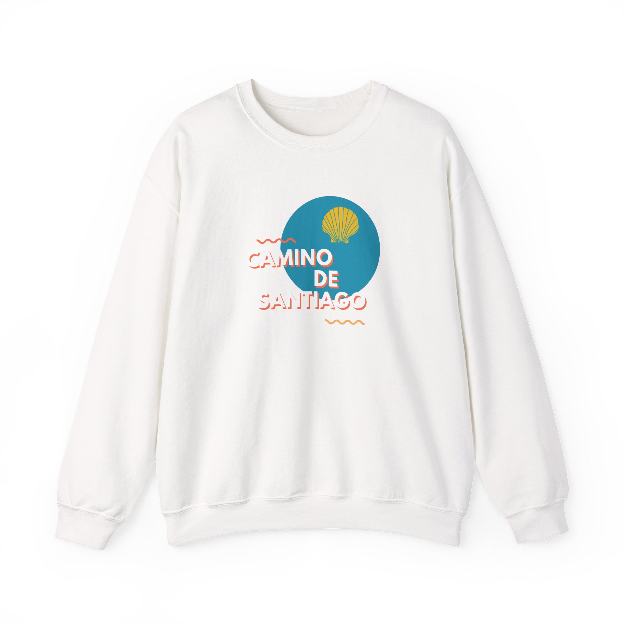 Camino de Santiago – "Modern Graphic Shell" Classic Heavy Blend Crewneck Sweatshirt - Imagen 6