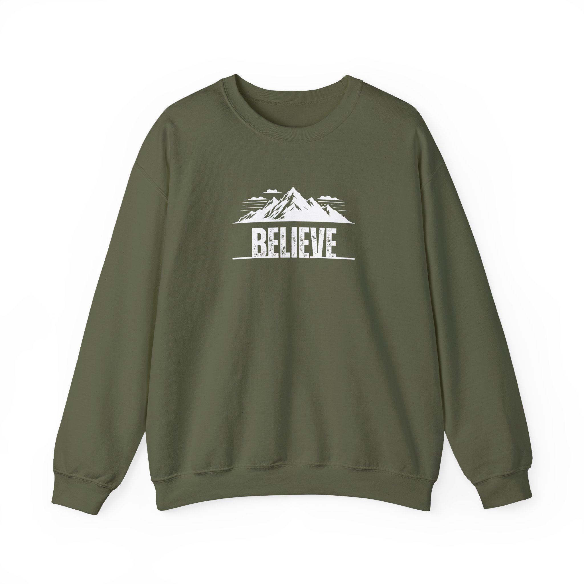 Believe – "The Mountain Summit" Classic Heavy Blend Crewneck Sweatshirt - Imagen 11