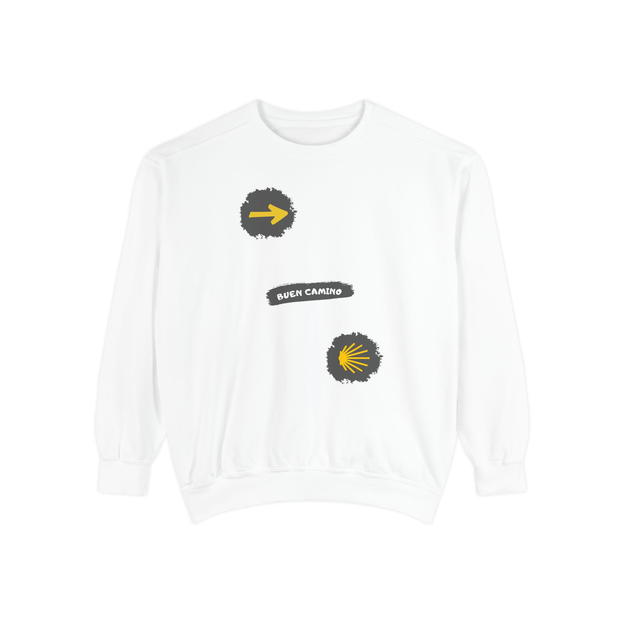 Camino de Santiago – "Urban Stencil" Vintage Garment-Dyed Sweatshirt - Imagen 5