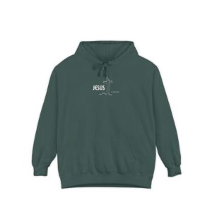 "Continuous Path" Garment-Dyed Hoodie