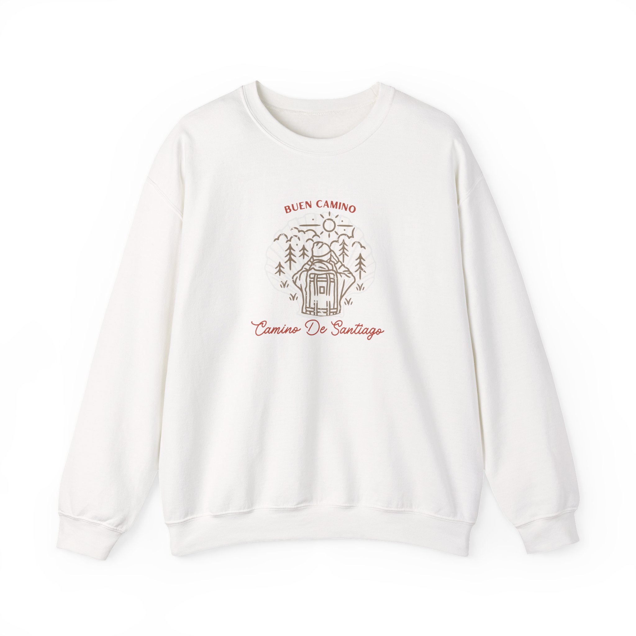 Camino de Santiago – "Rustic Scallop Journey" Classic Heavy Blend Crewneck Sweatshirt - Imagen 10