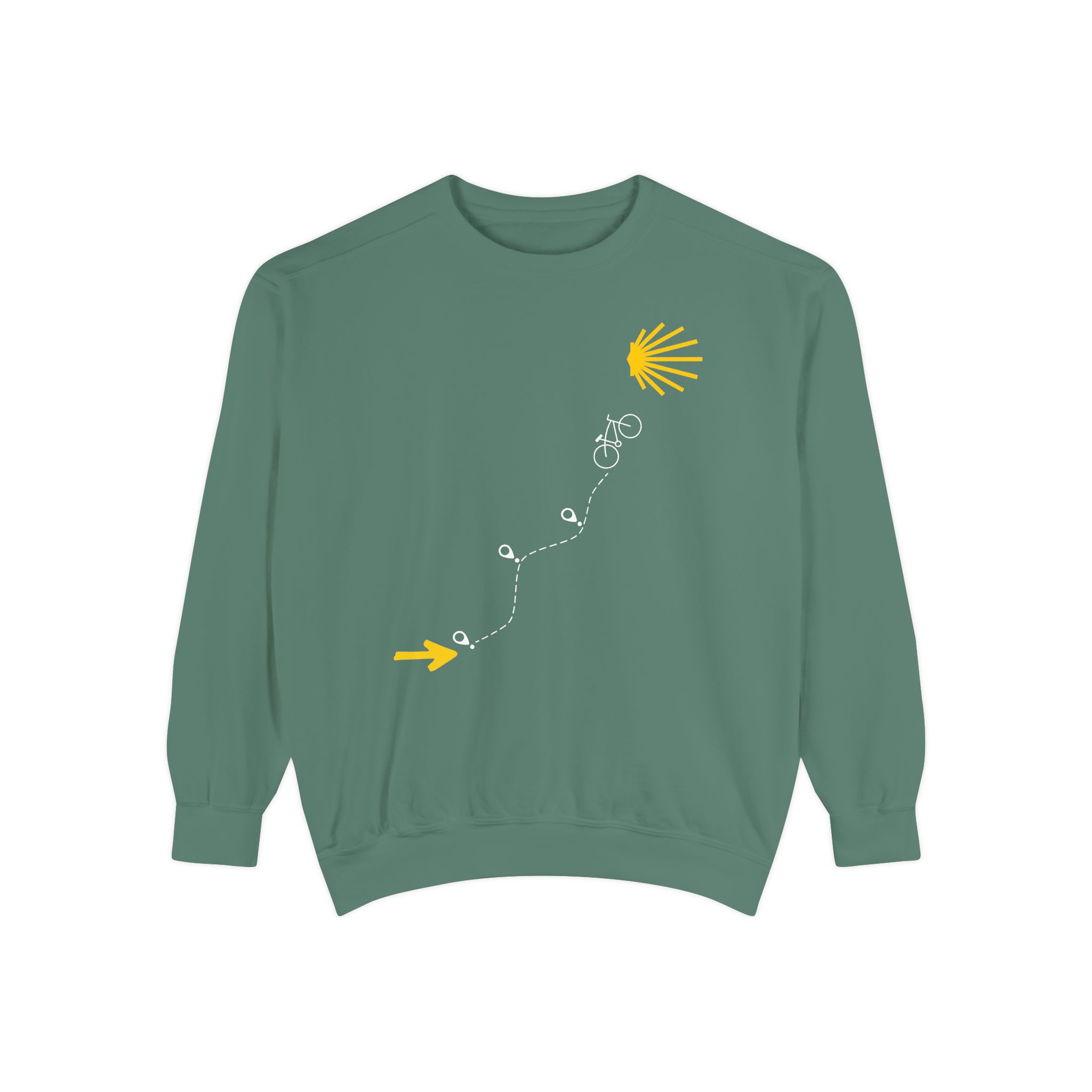Camino de Santiago – "The Bicigrino Path" Vintage Garment-Dyed Sweatshirt - Imagen 9