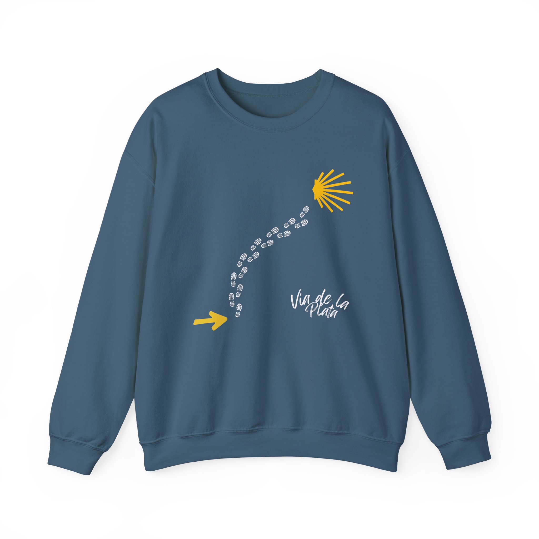 Camino de Santiago – "Vía de la Plata Trail" Classic Unisex Crewneck T-Shirt - Imagen 11