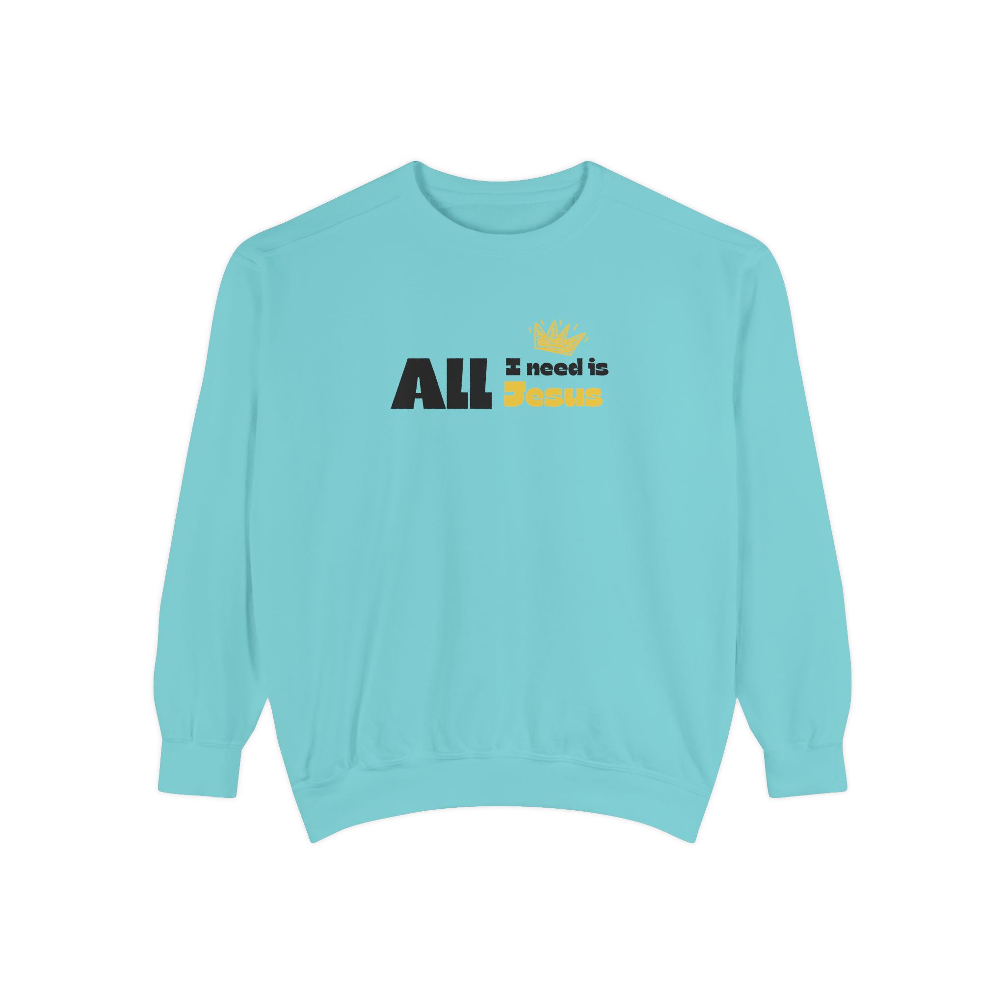 All I Need is Jesus – "The King's Crown" Vintage Garment-Dyed Sweatshirt - Imagen 6