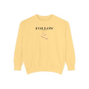 Follow Jesus – "Stepping Stones Journey" Vintage Garment-Dyed Sweatshirt