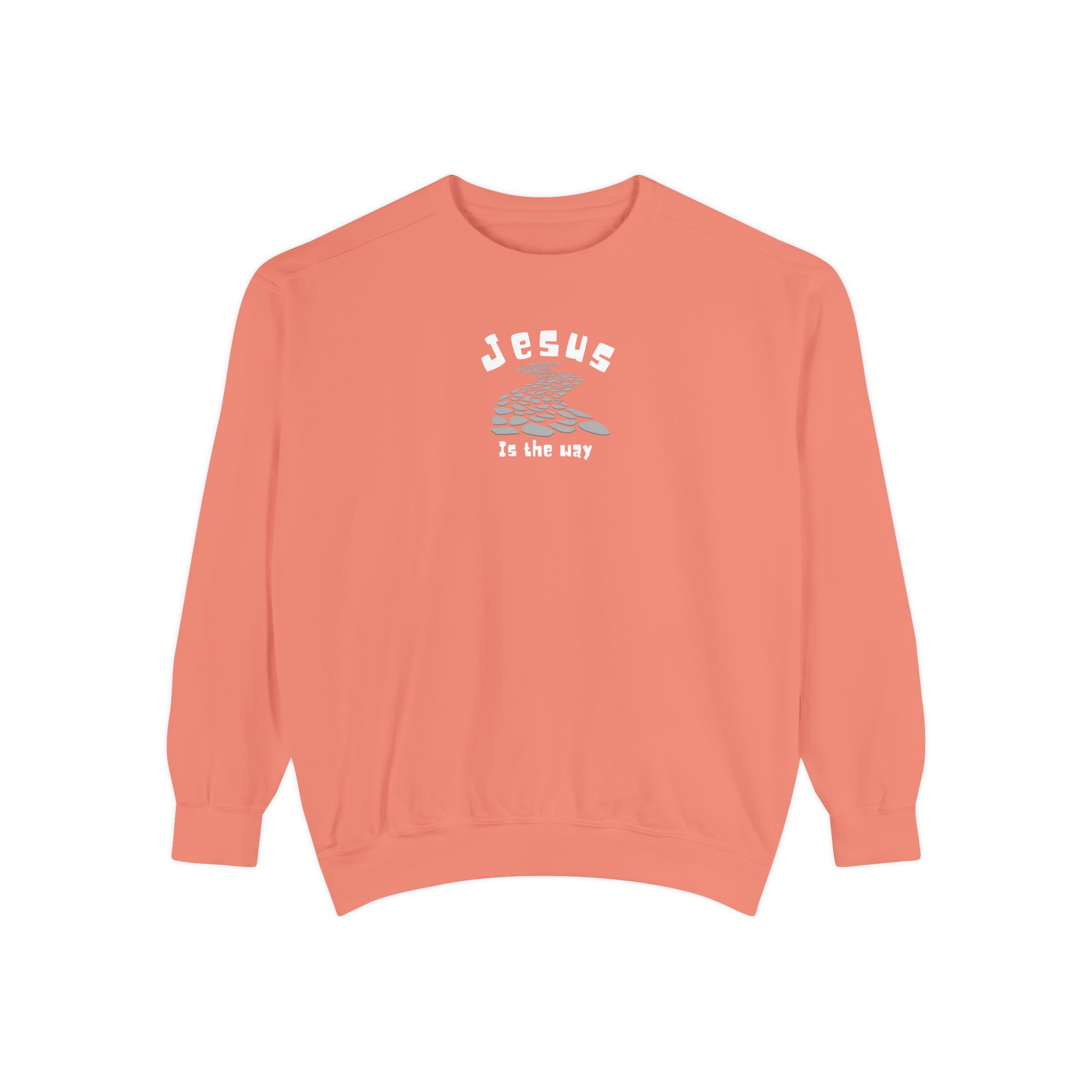 Jesus is the Way – "Stone Path" Vintage Garment-Dyed Sweatshirt - Imagen 10
