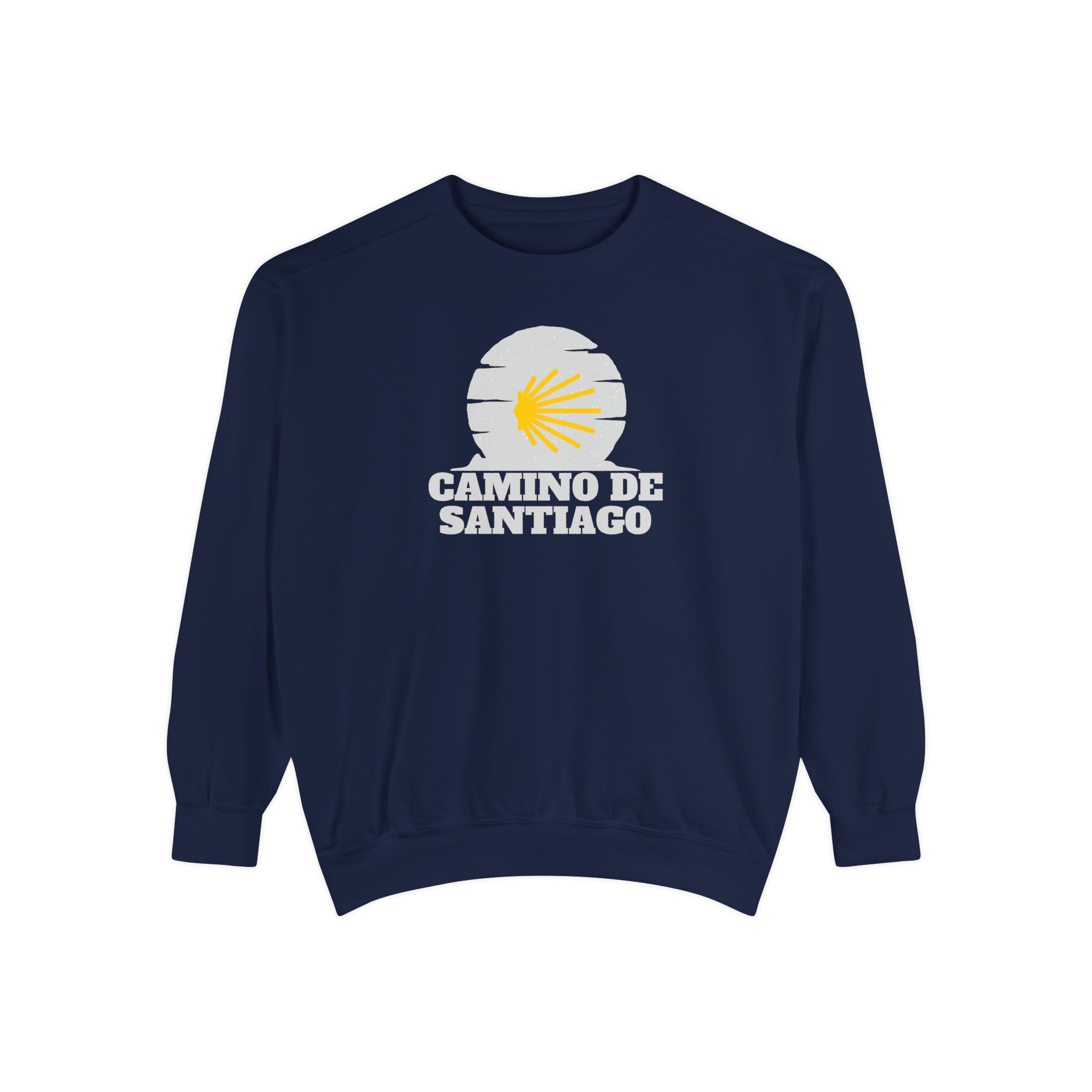 Camino de Santiago – "Sunburst Shell" Vintage Garment-Dyed Sweatshirt - Imagen 10