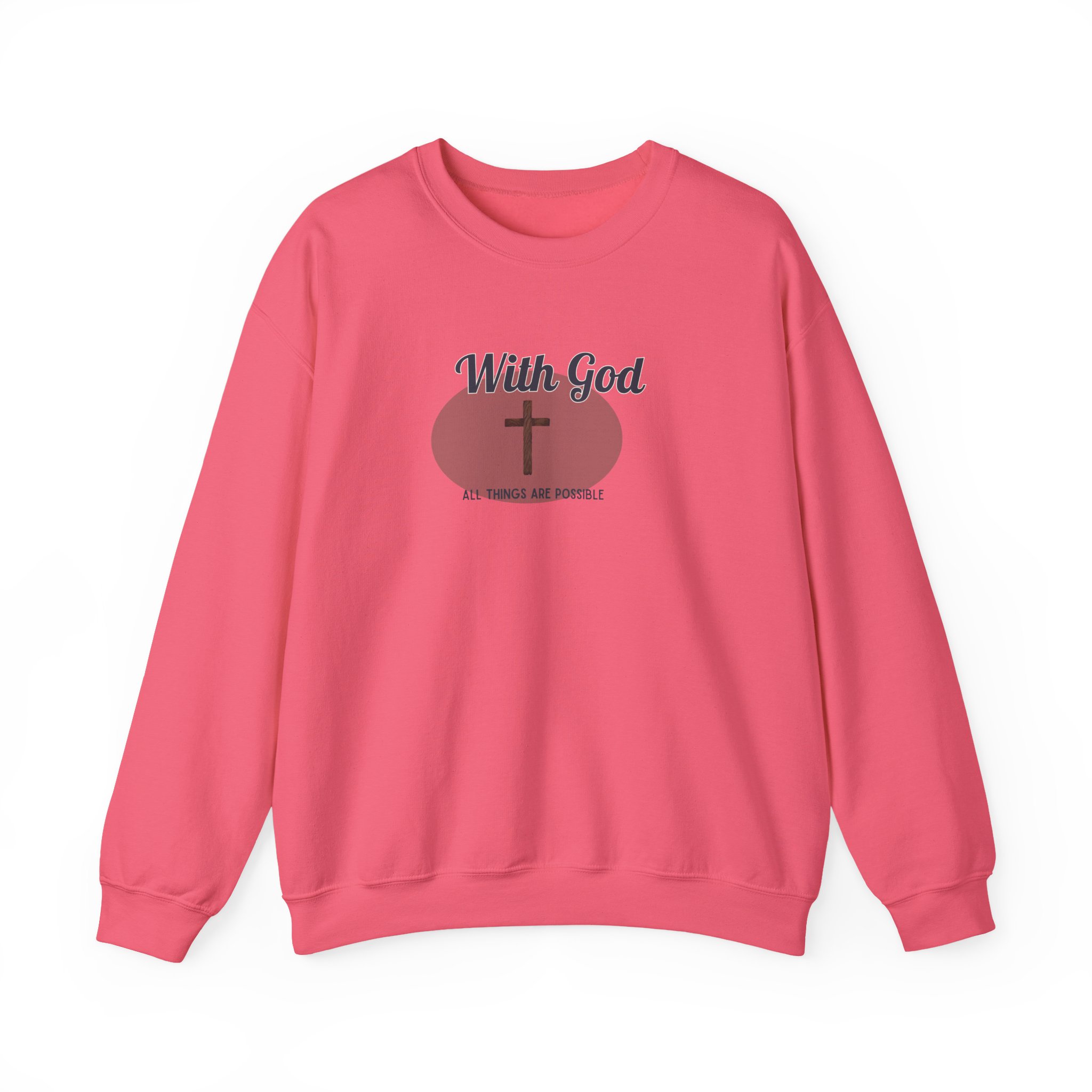 With God All Things Are Possible – "Earthy Heritage" Classic Heavy Blend Crewneck Sweatshirt - Imagen 8