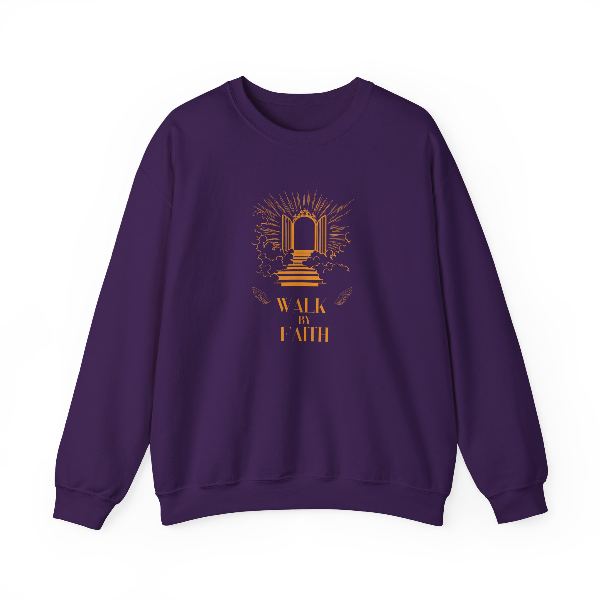 Walk by Faith – "Heavenly Gates" Classic Heavy Blend Crewneck Sweatshirt - Imagen 2