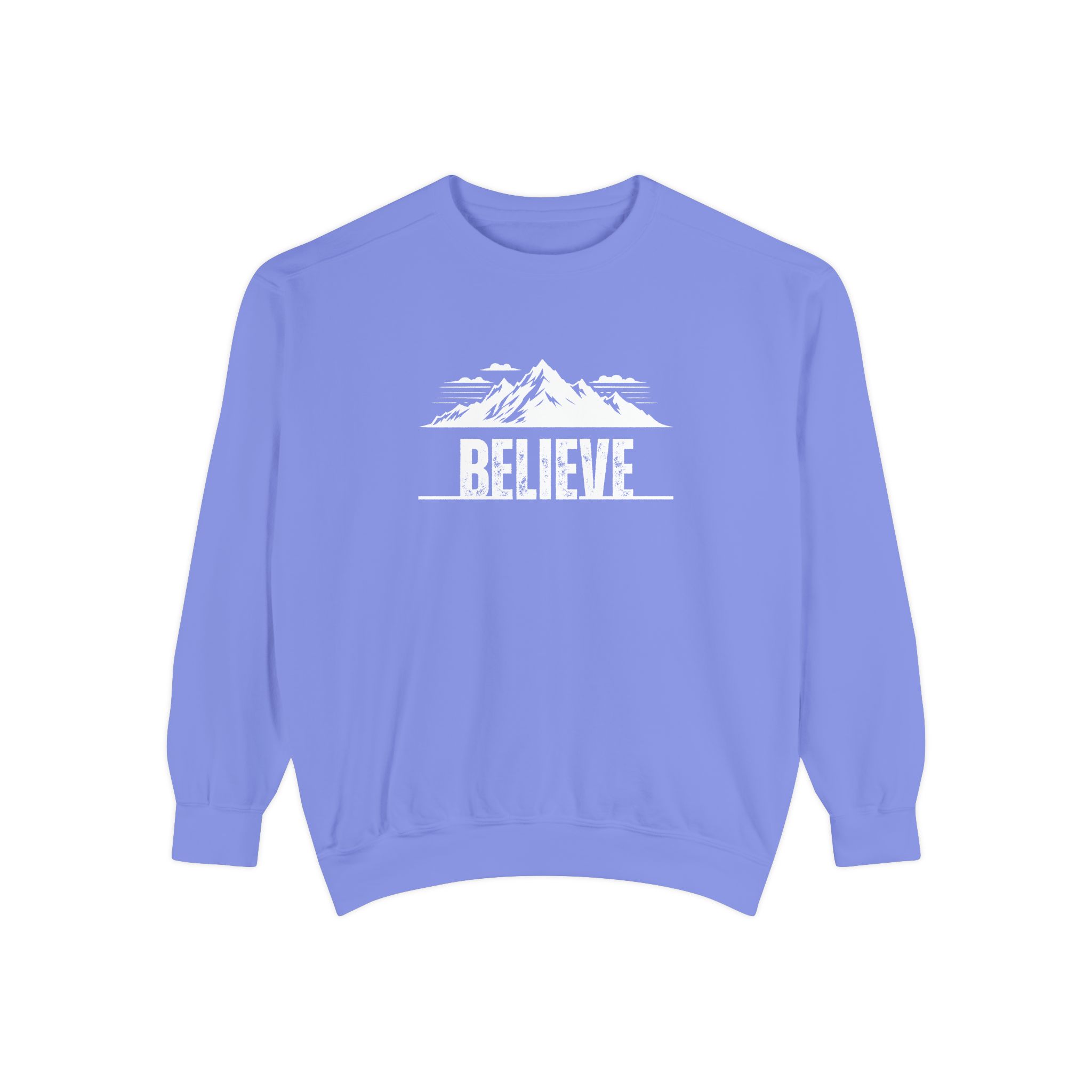 Believe – "The Mountain Summit" Vintage Garment-Dyed Sweatshirt - Imagen 6