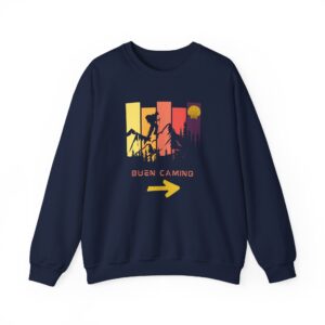 Camino de Santiago – "Retro Peak Hiking" Classic Heavy Blend Crewneck Sweatshirt