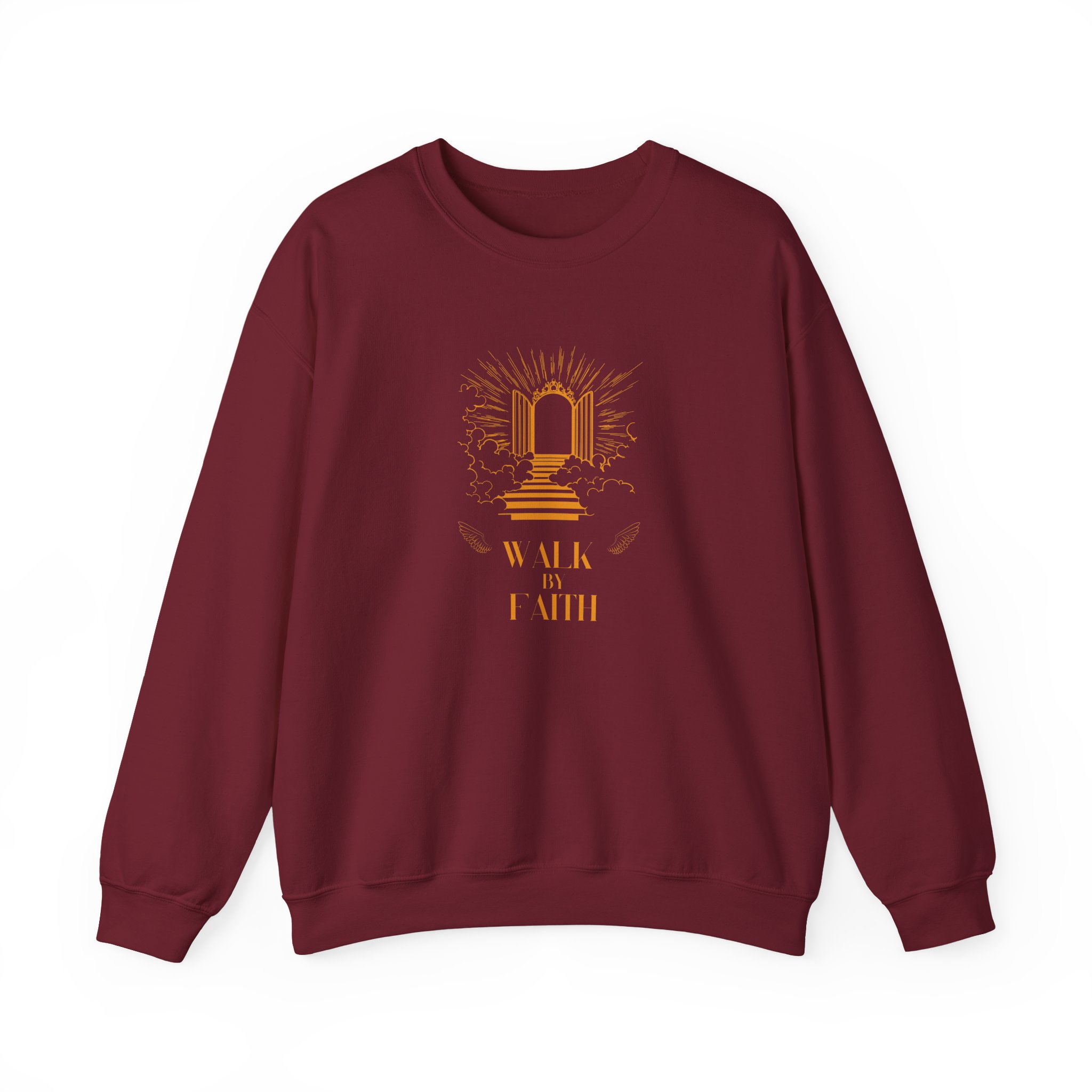 Walk by Faith – "Heavenly Gates" Classic Heavy Blend Crewneck Sweatshirt - Imagen 3