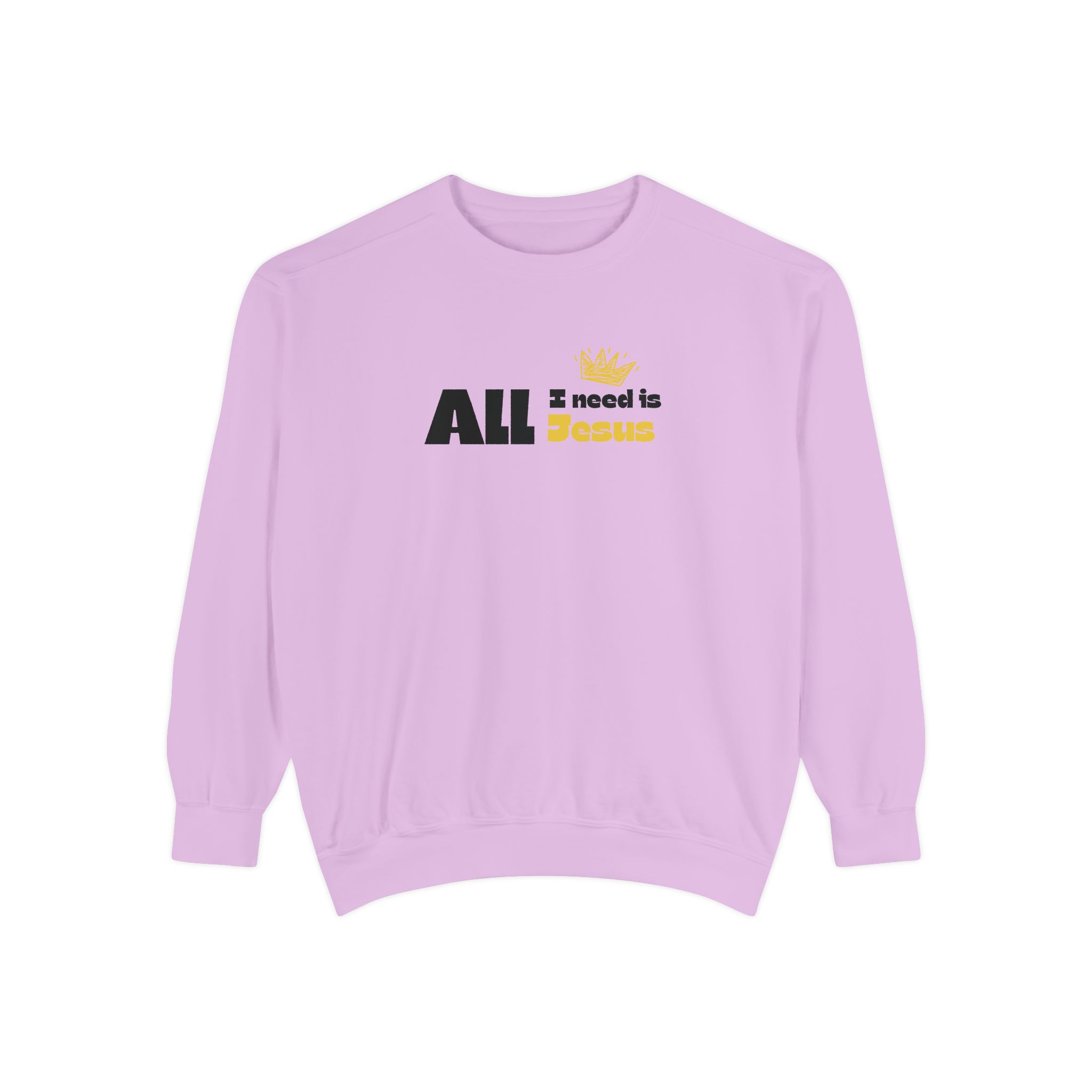 All I Need is Jesus – "The King's Crown" Vintage Garment-Dyed Sweatshirt - Imagen 10