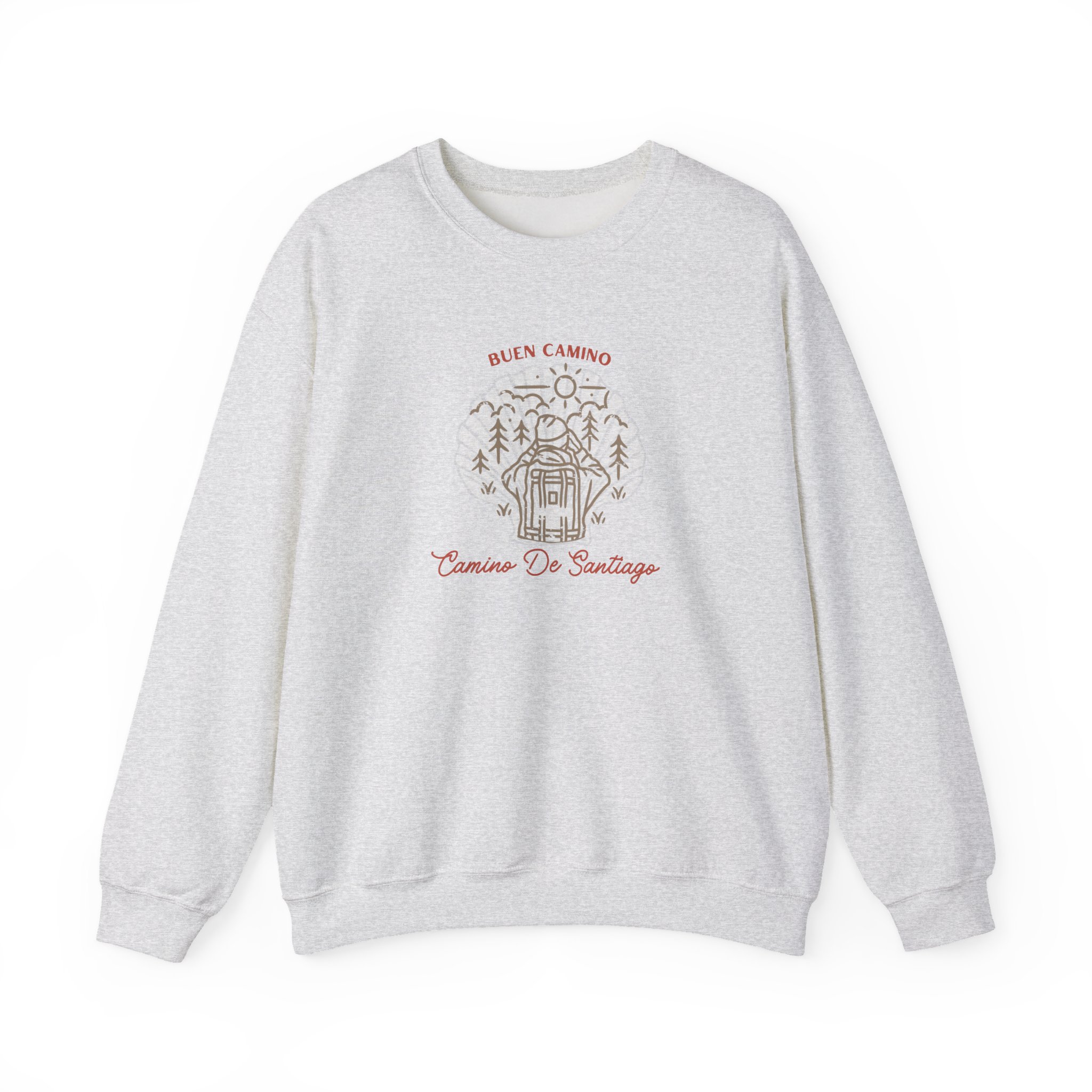 Camino de Santiago – "Rustic Scallop Journey" Classic Heavy Blend Crewneck Sweatshirt - Imagen 5