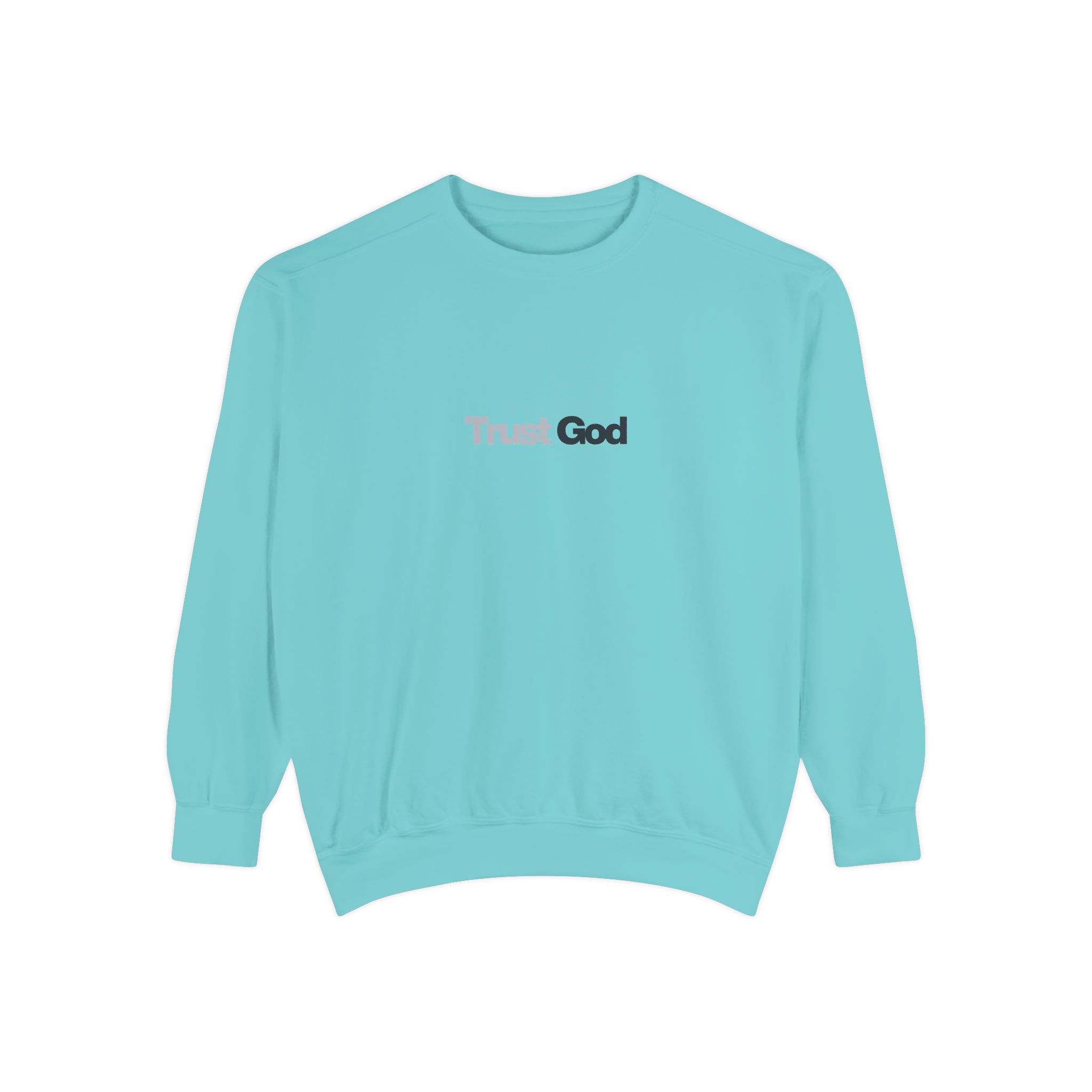 Trust God – "Radiant Cross" Vintage Garment-Dyed Sweatshirt - Imagen 3