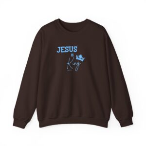Jesus is King – "Sky Blue Crown" Classic Heavy Blend Crewneck Sweatshirt