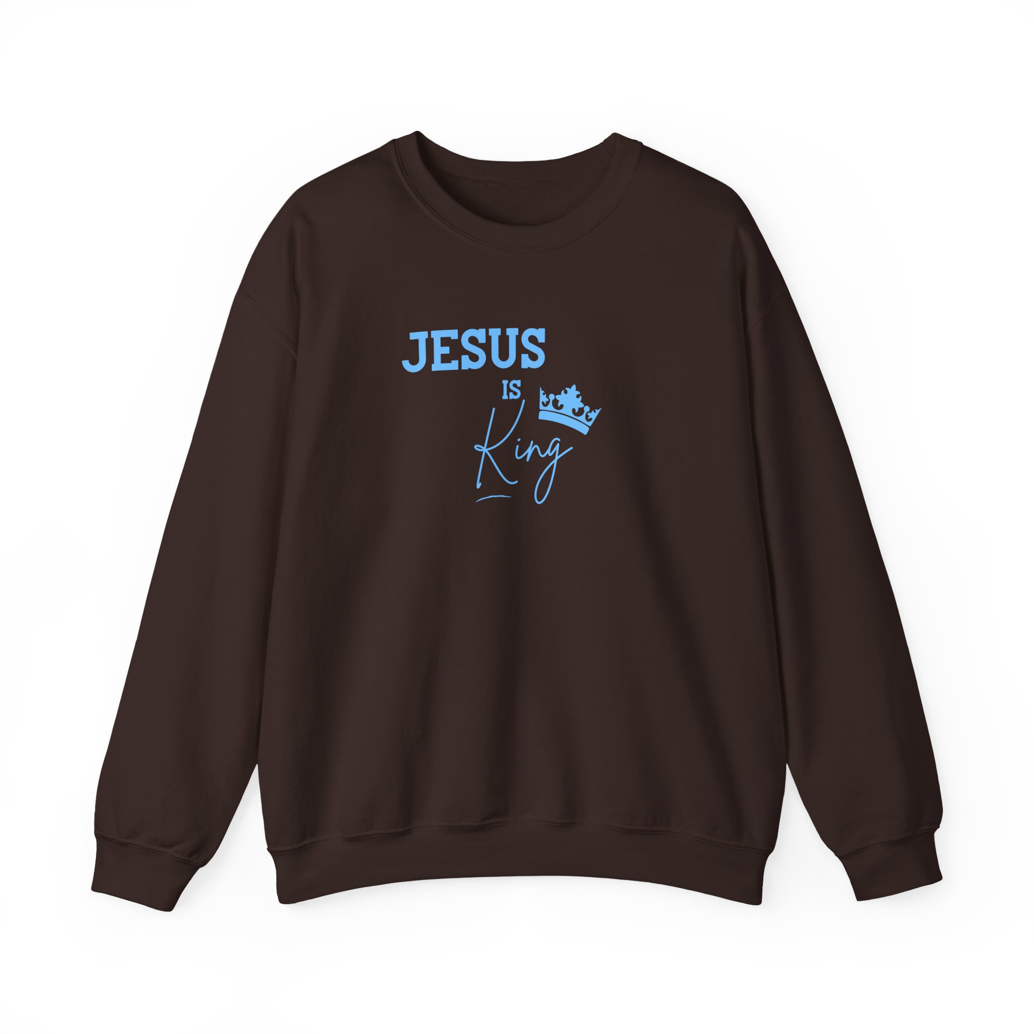 Jesus is King – "Sky Blue Crown" Classic Heavy Blend Crewneck Sweatshirt