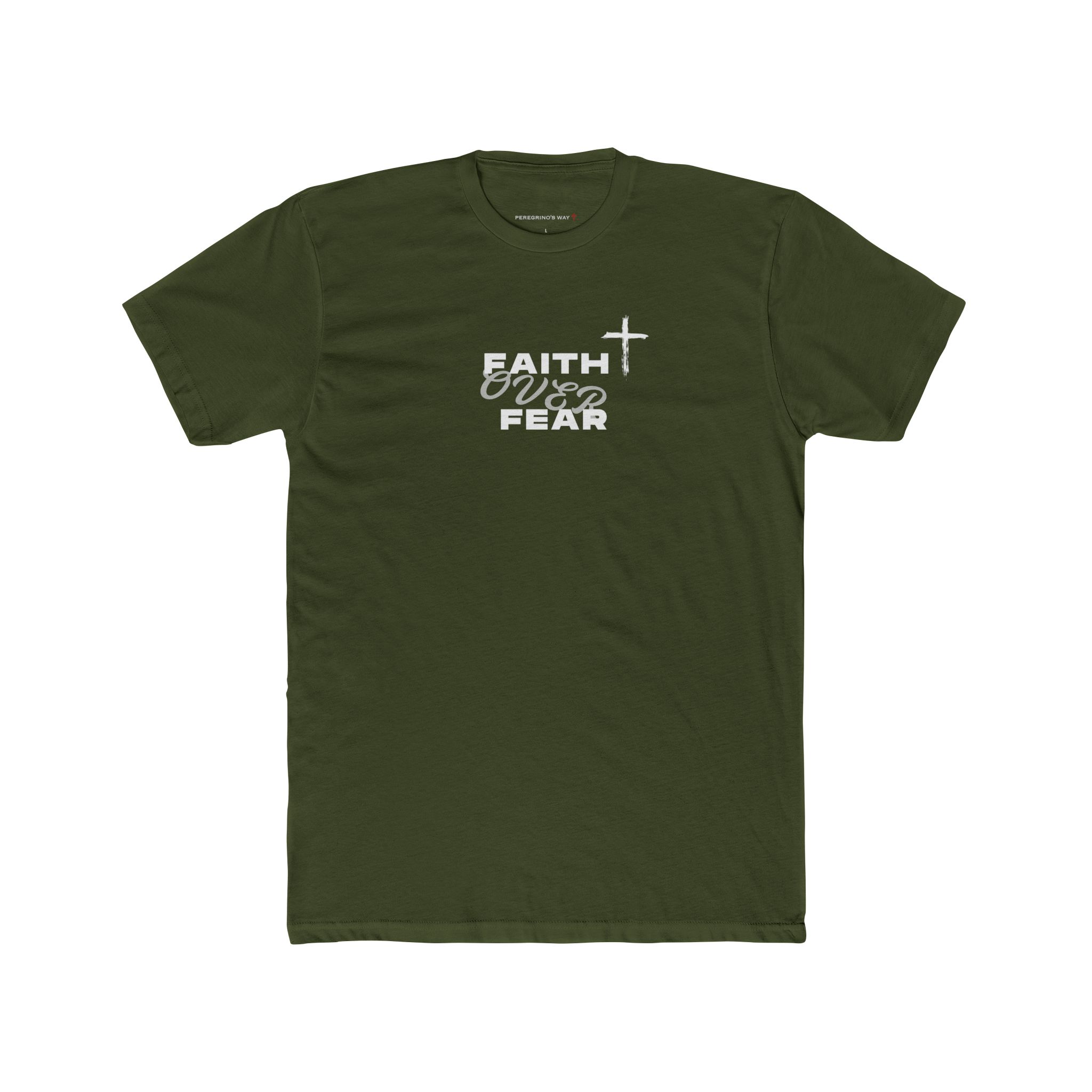 Faith Over Fear – "Brushstroke Cross" Classic T-Shirt - Imagen 13