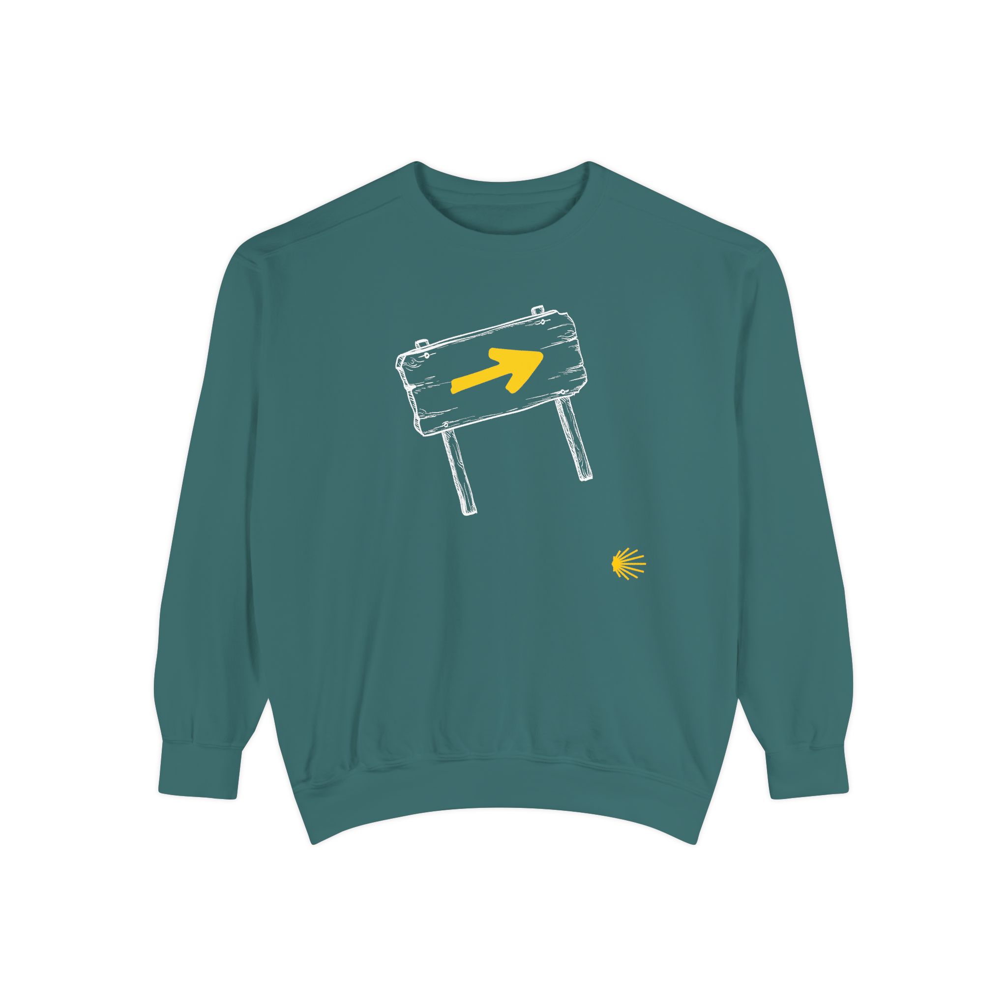 Camino de Santiago – "The Waymarker" Vintage Garment-Dyed Sweatshirt - Imagen 9