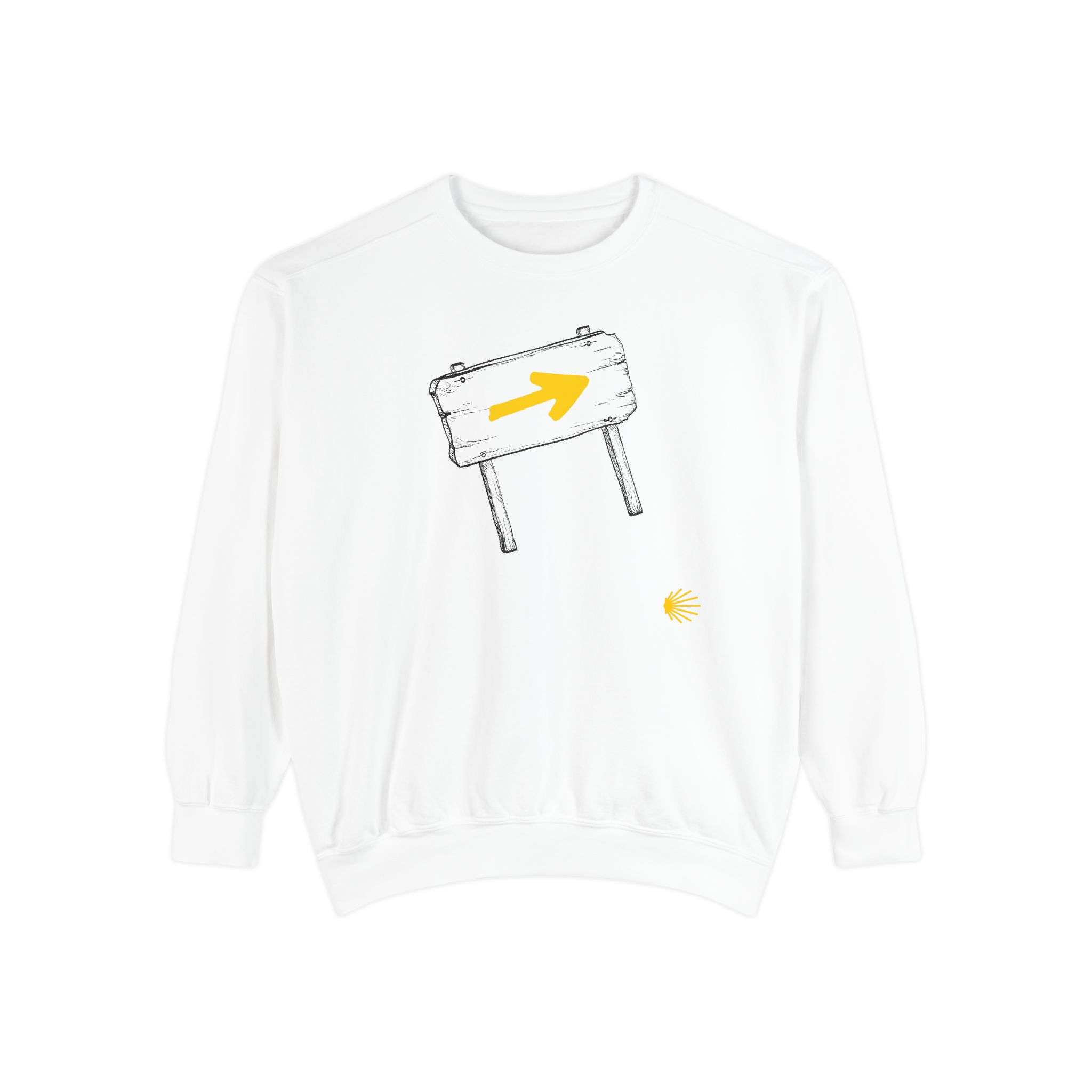 Camino de Santiago – "The Waymarker" Vintage Garment-Dyed Sweatshirt - Imagen 6