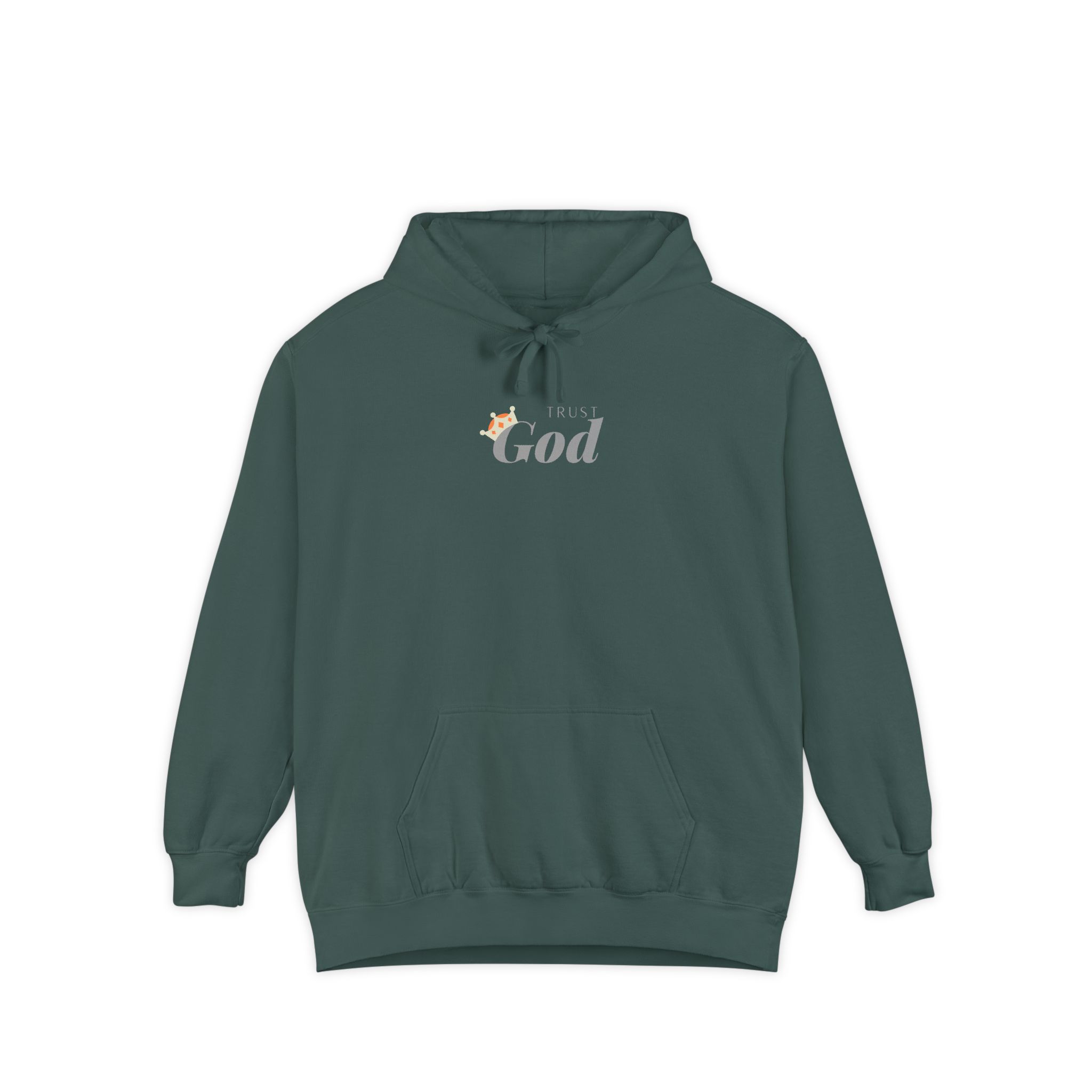 "Crowned Faith" Garment-Dyed Hoodie - Imagen 4