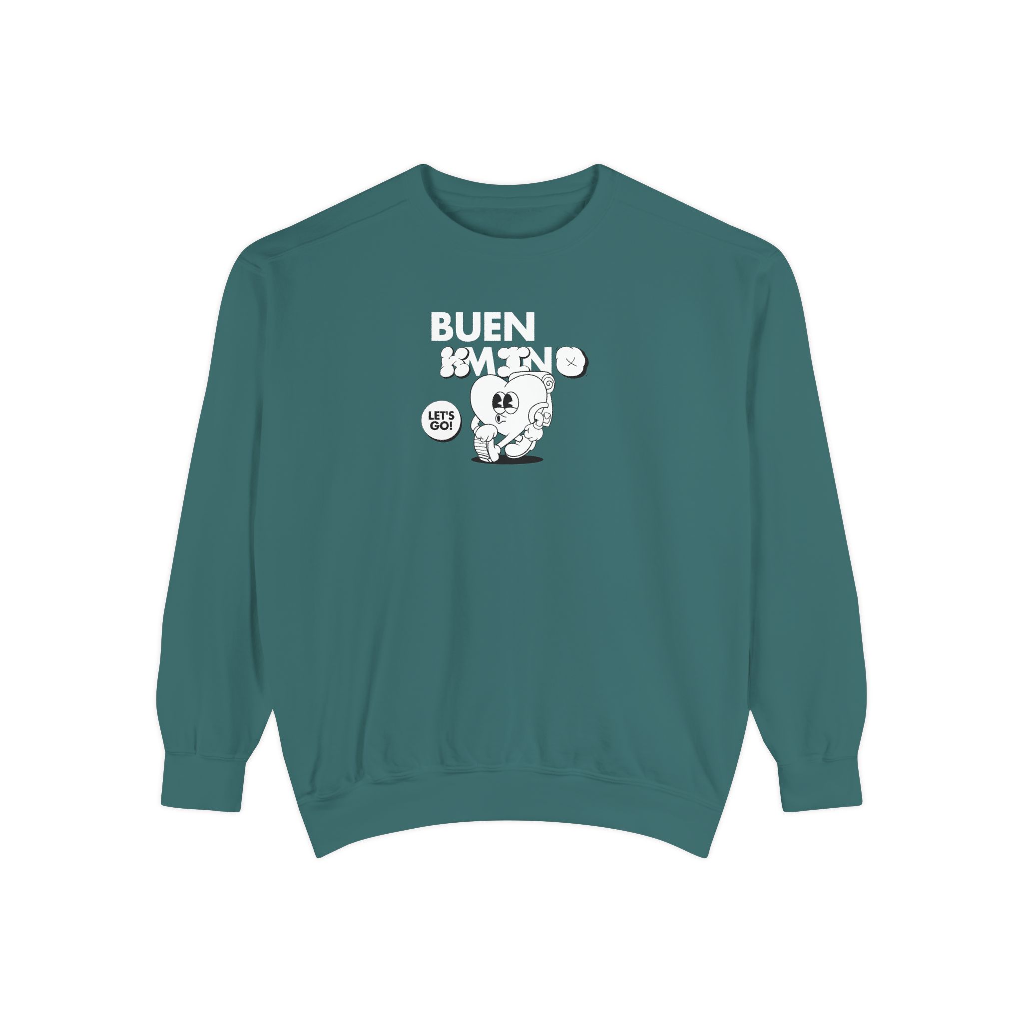 Camino de Santiago – "Let's Go Pilgrim" Vintage Garment-Dyed Sweatshirt - Imagen 4