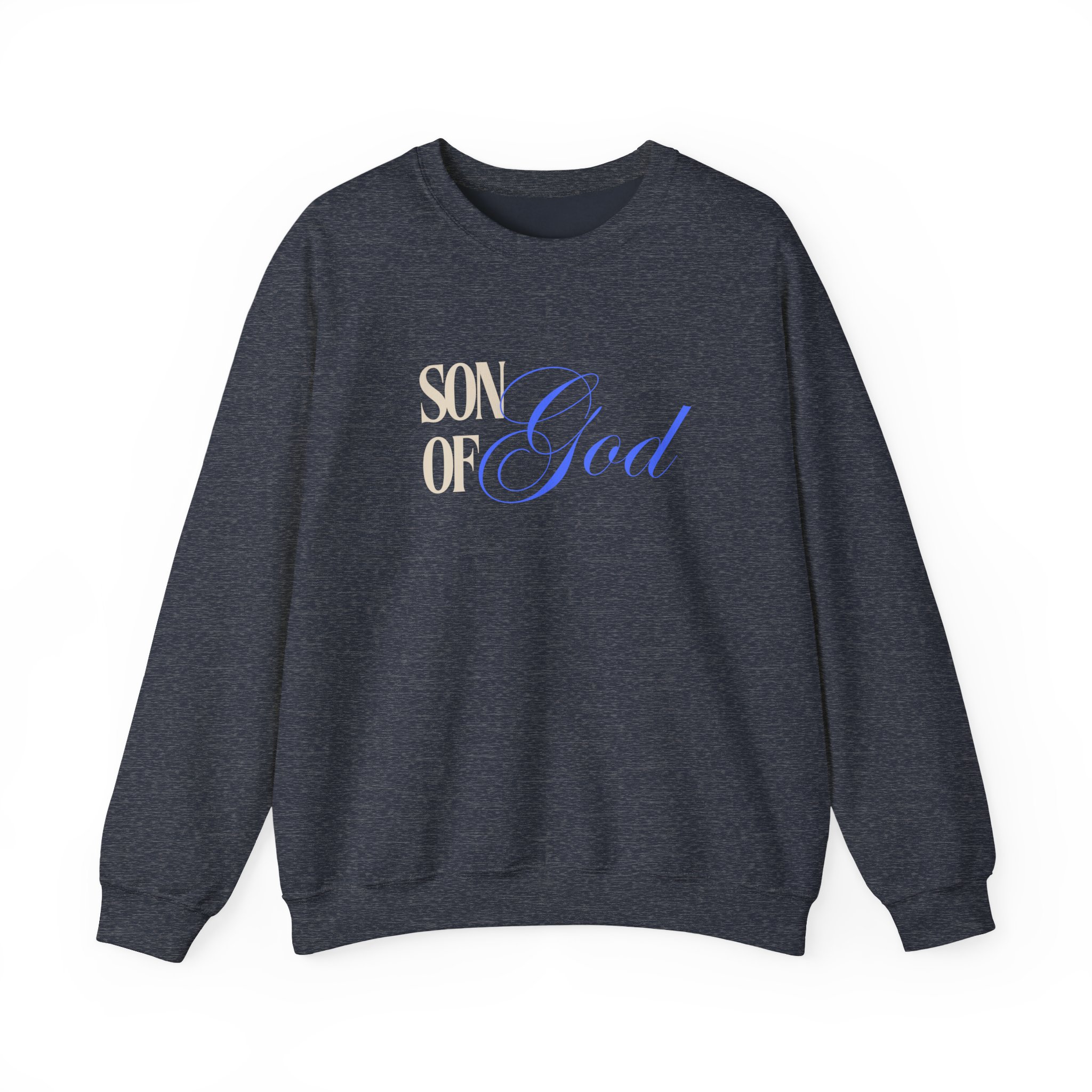 Son of God – "Graceful Blue" Classic Heavy Blend Crewneck Sweatshirt - Imagen 9