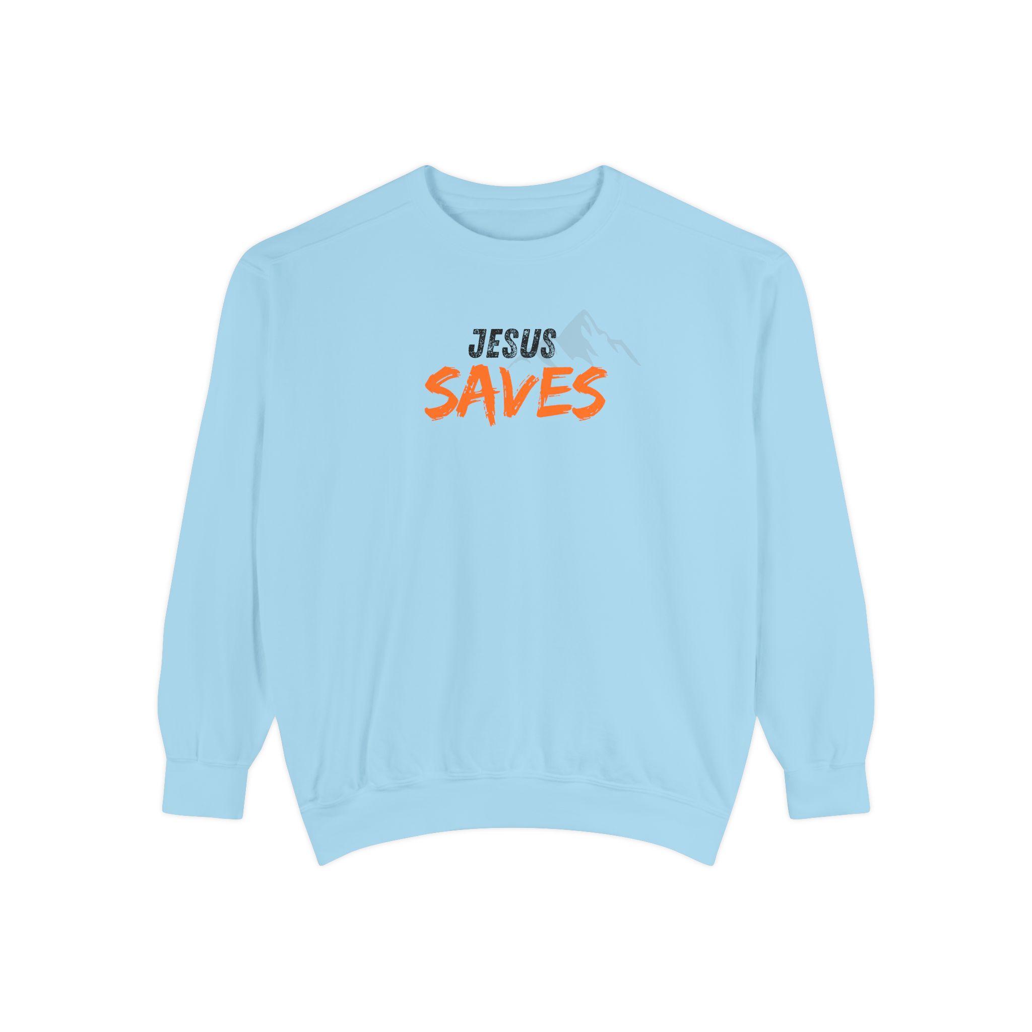 Jesus Saves – "Mountain Rescue" Vintage Garment-Dyed Sweatshirt