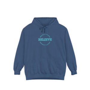 "Varsity Preppy Circle" Garment-Dyed Hoodie