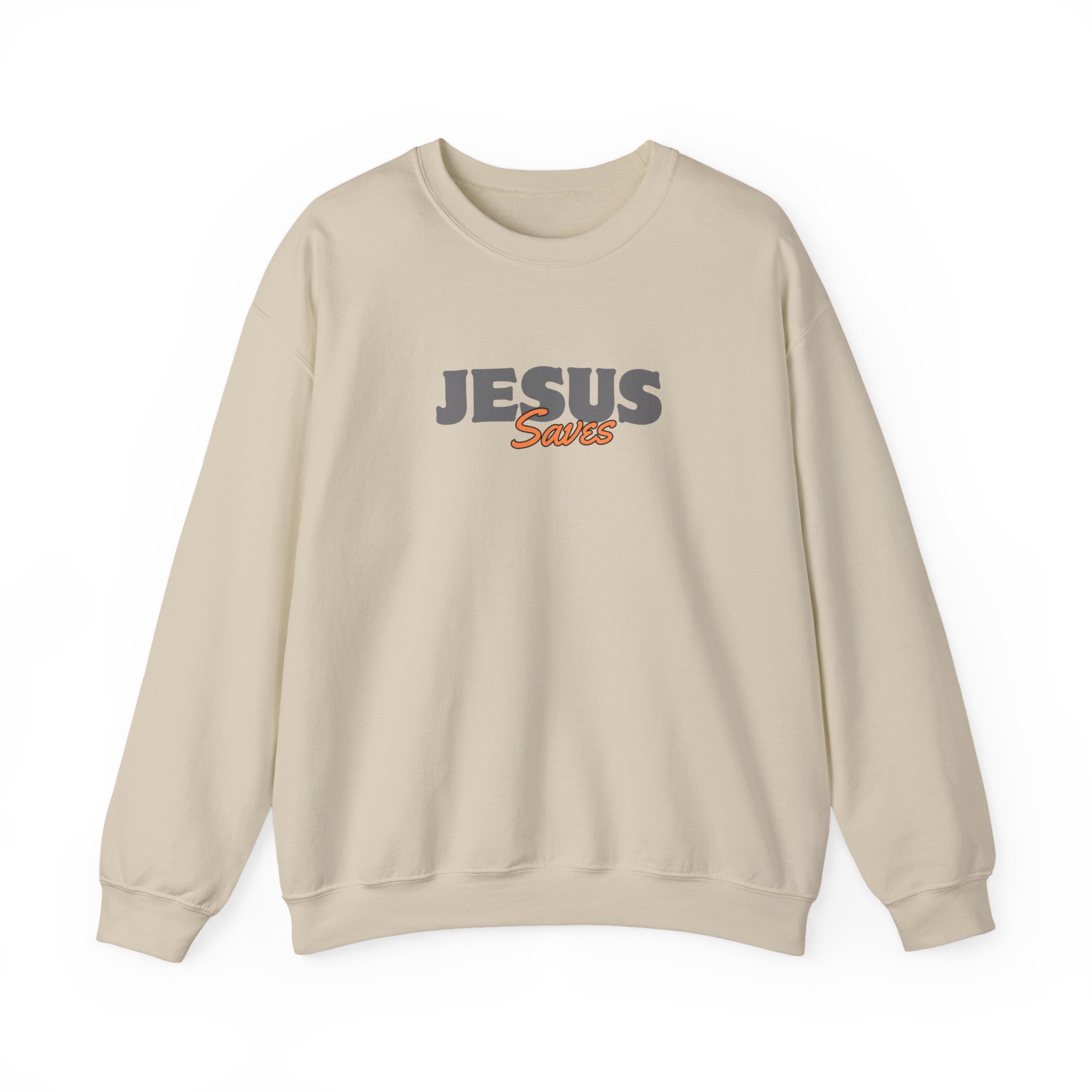 Jesus Saves – "Retro Bubble" Classic Heavy Blend Crewneck Sweatshirt