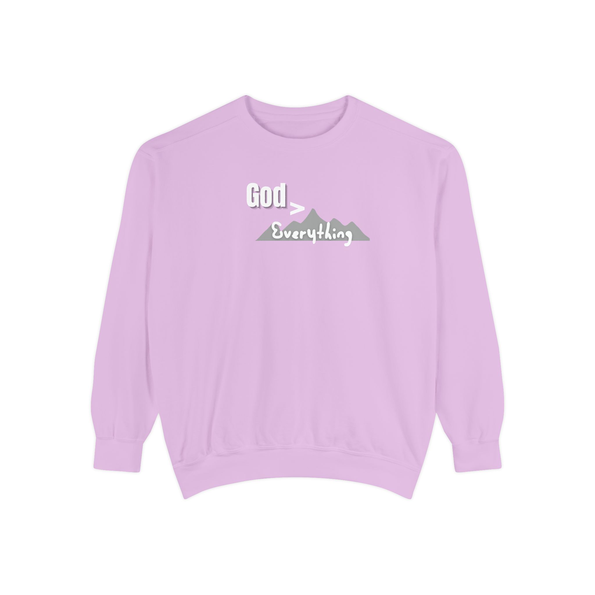 God is Greater – "Mountain Peak" Vintage Garment-Dyed Sweatshirt - Imagen 2