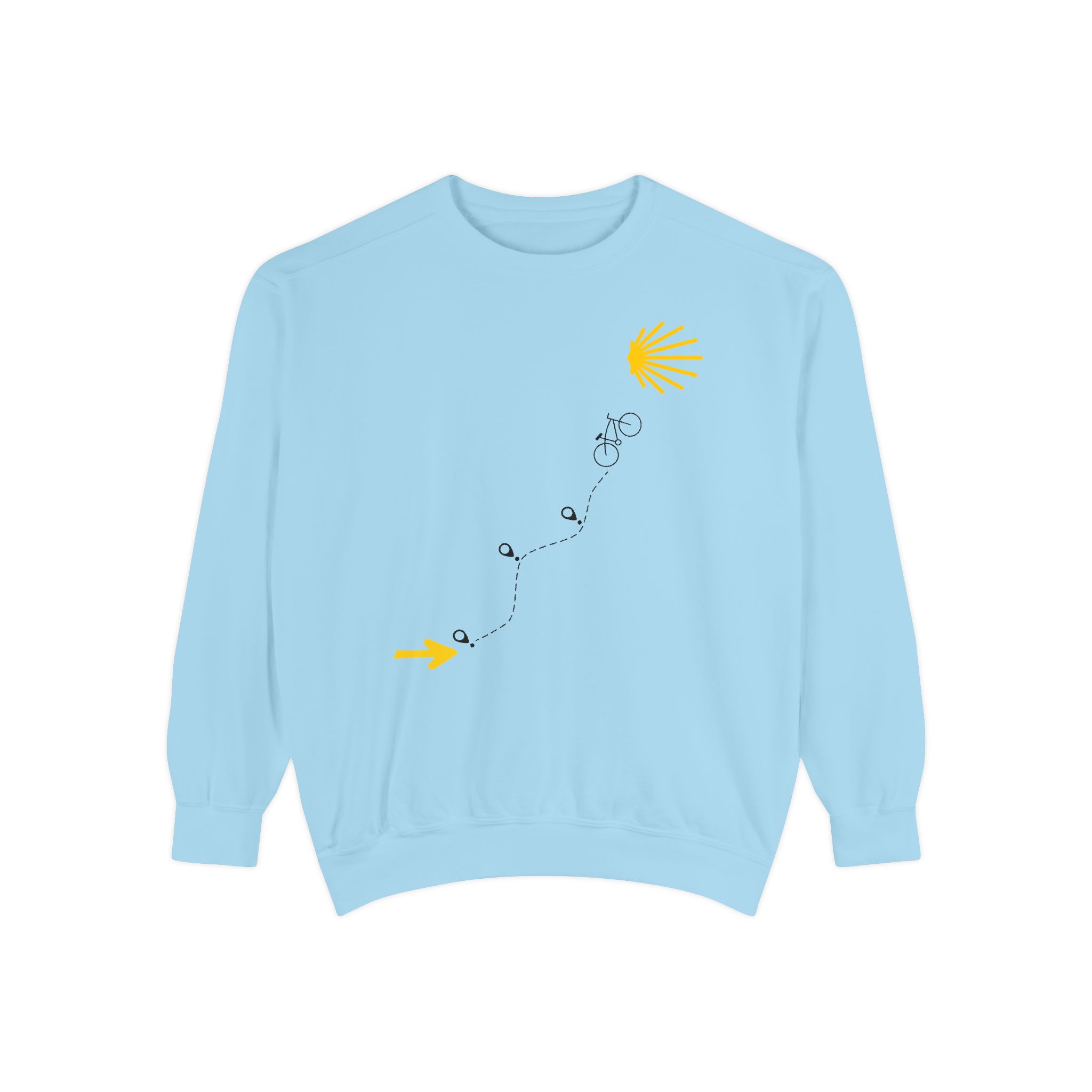 Camino de Santiago – "The Bicigrino Path" Vintage Garment-Dyed Sweatshirt - Imagen 10