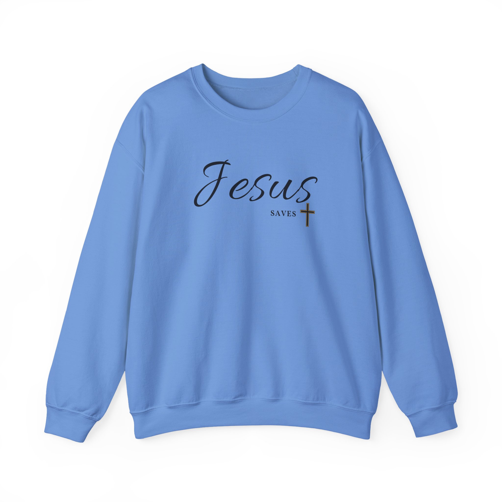 Jesus Saves – "Golden Grace" Classic Heavy Blend Crewneck Sweatshirt - Imagen 3