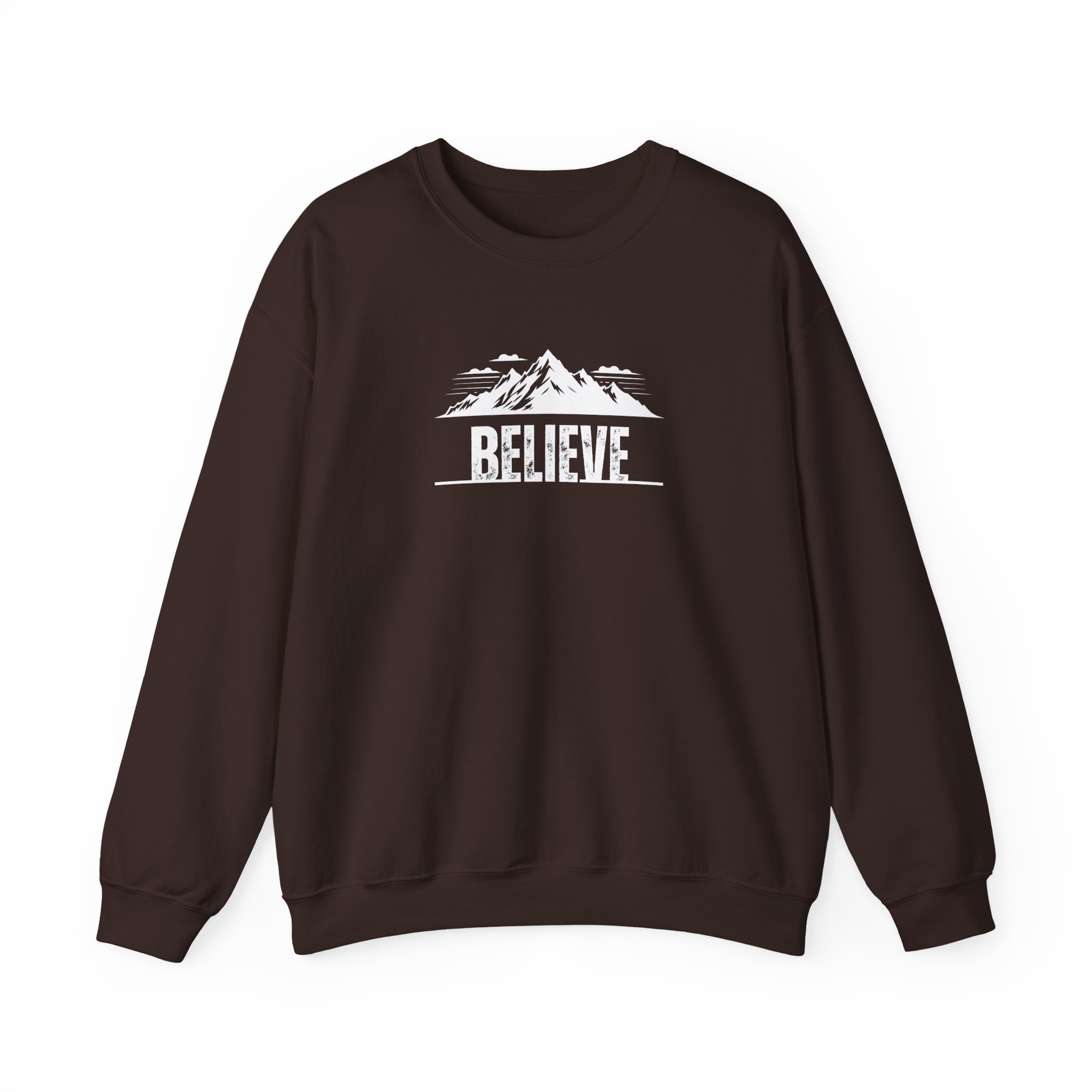 Believe – "The Mountain Summit" Classic Heavy Blend Crewneck Sweatshirt - Imagen 7