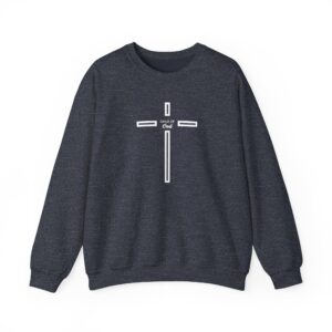 Child of God – "Modern Linear Cross" Classic Heavy Blend Crewneck Sweatshirt