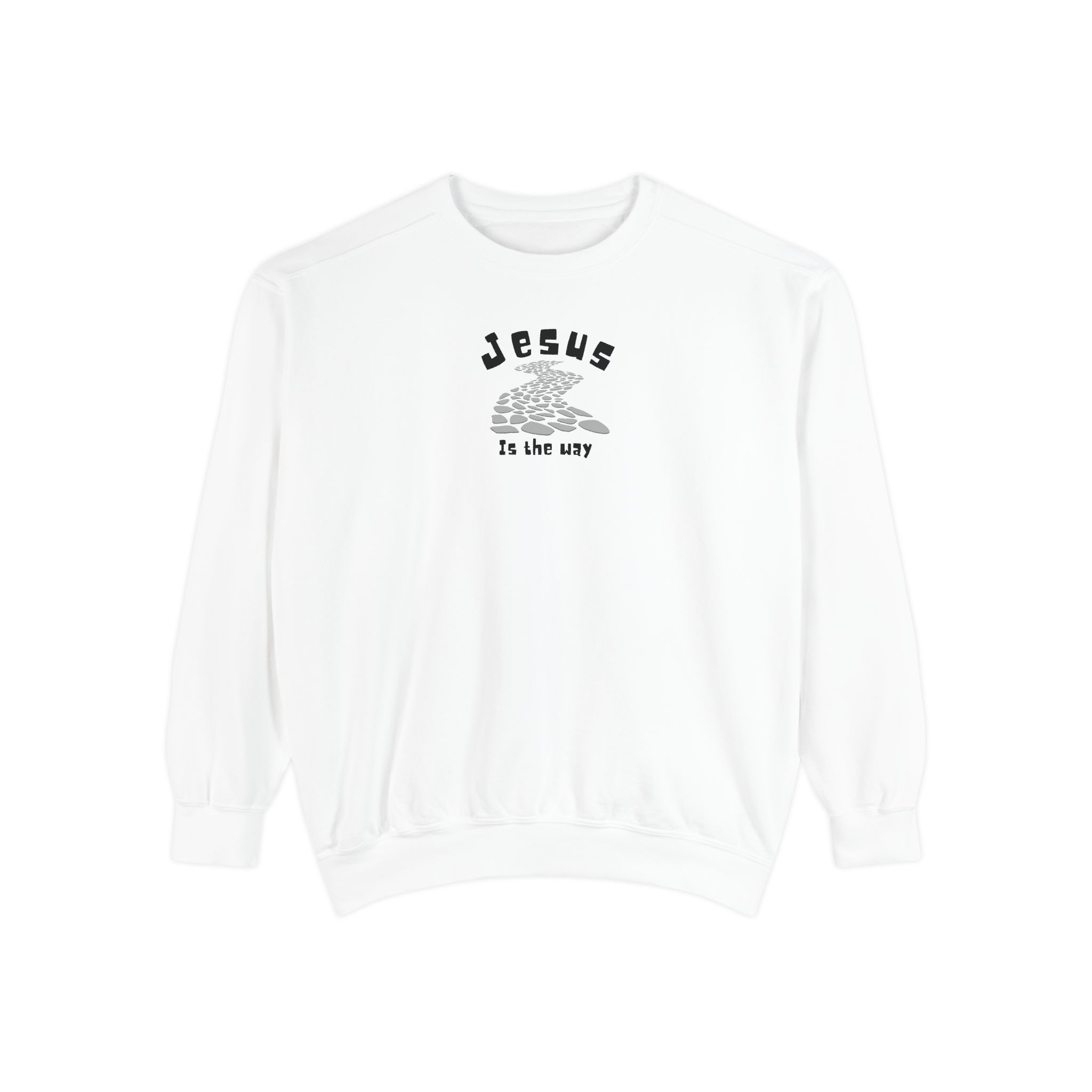 Jesus is the Way – "Stone Path" Vintage Garment-Dyed Sweatshirt