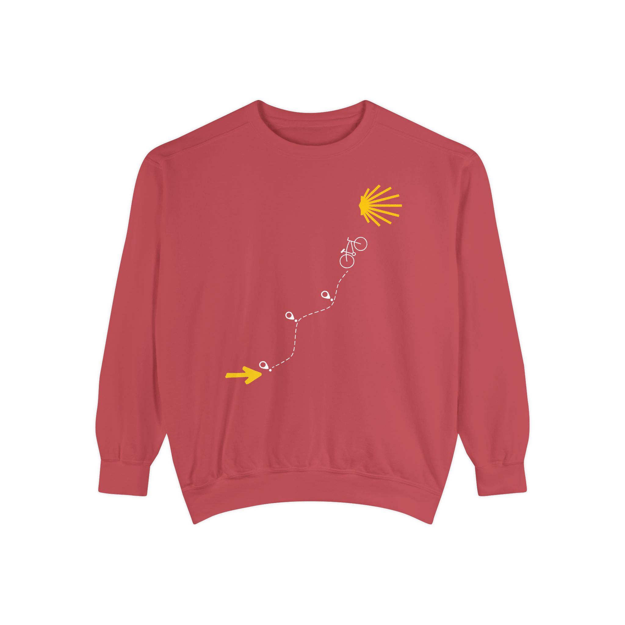 Camino de Santiago – "The Bicigrino Path" Vintage Garment-Dyed Sweatshirt - Imagen 4