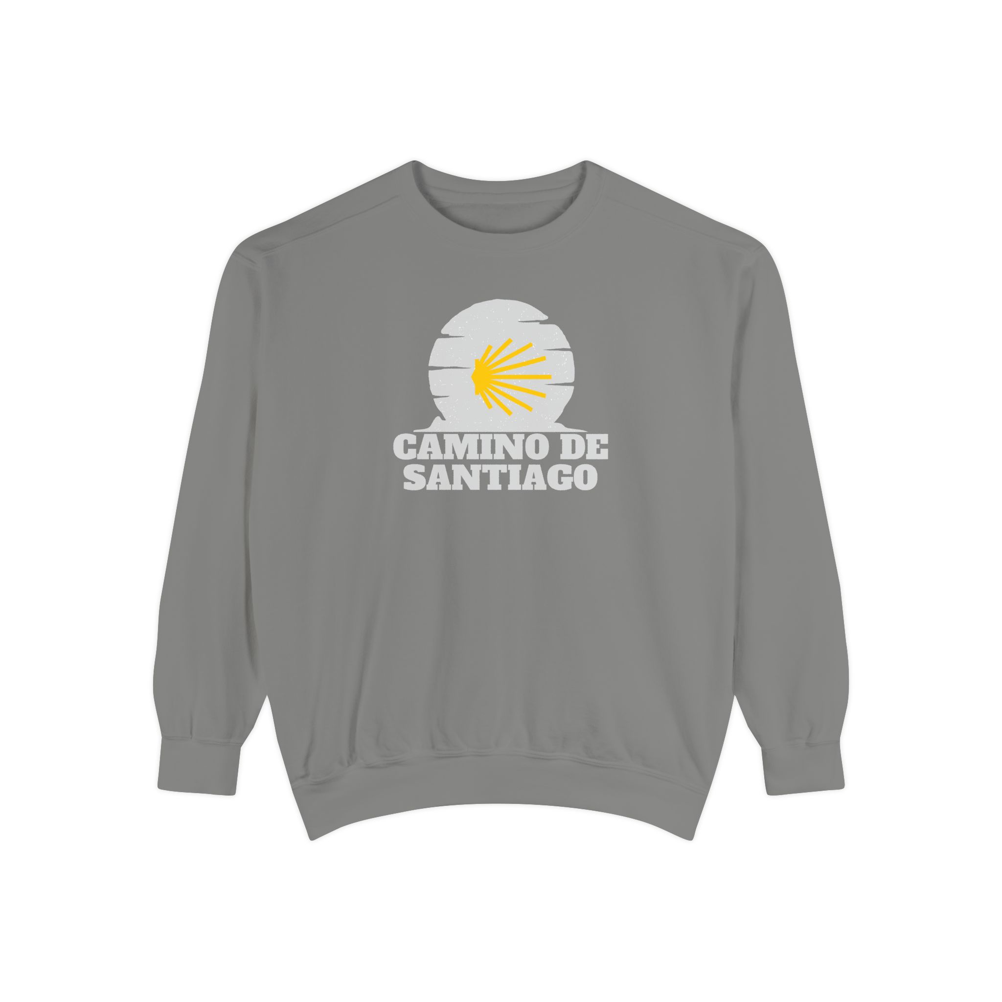 Camino de Santiago – "Sunburst Shell" Vintage Garment-Dyed Sweatshirt - Imagen 6