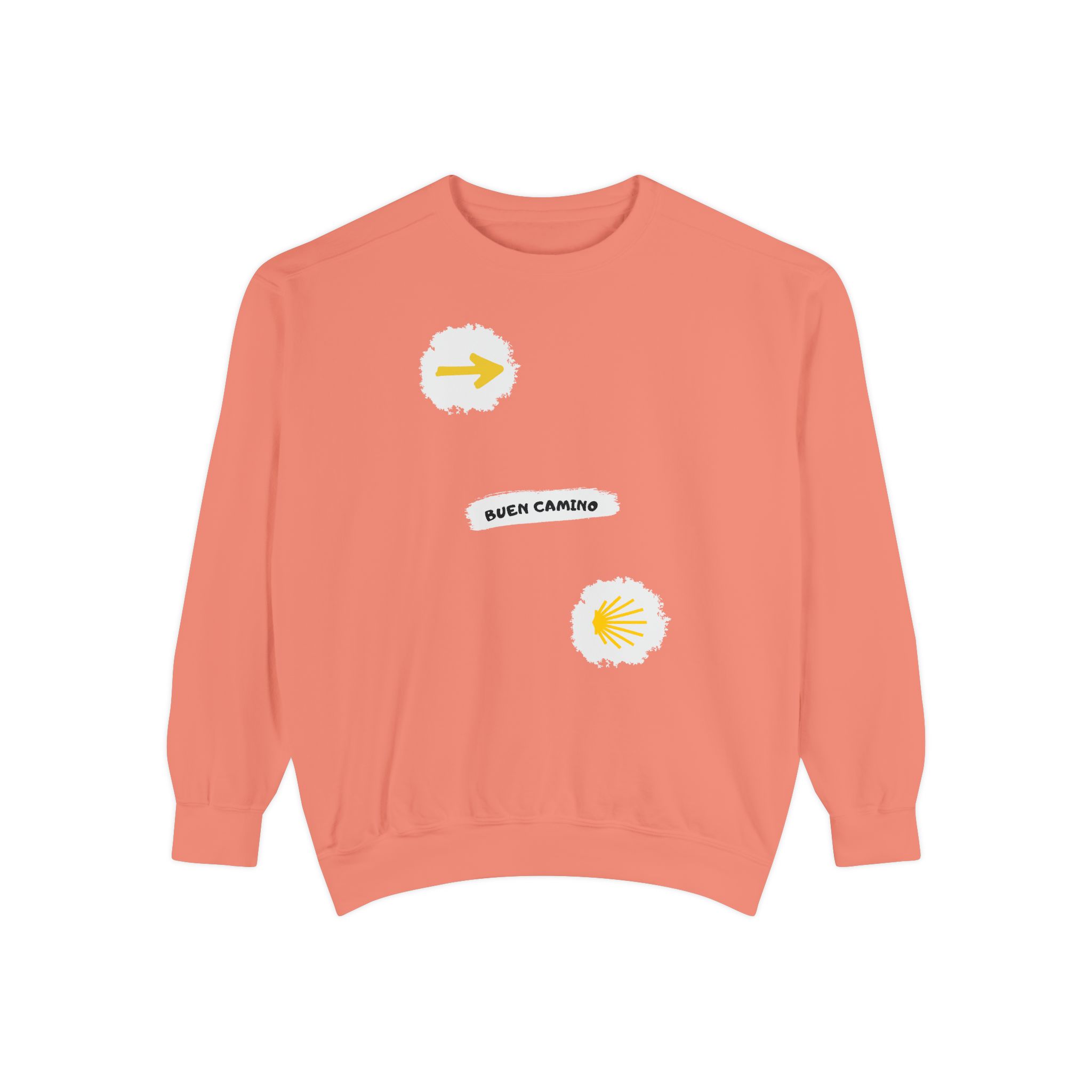Camino de Santiago – "Urban Stencil" Vintage Garment-Dyed Sweatshirt - Imagen 7