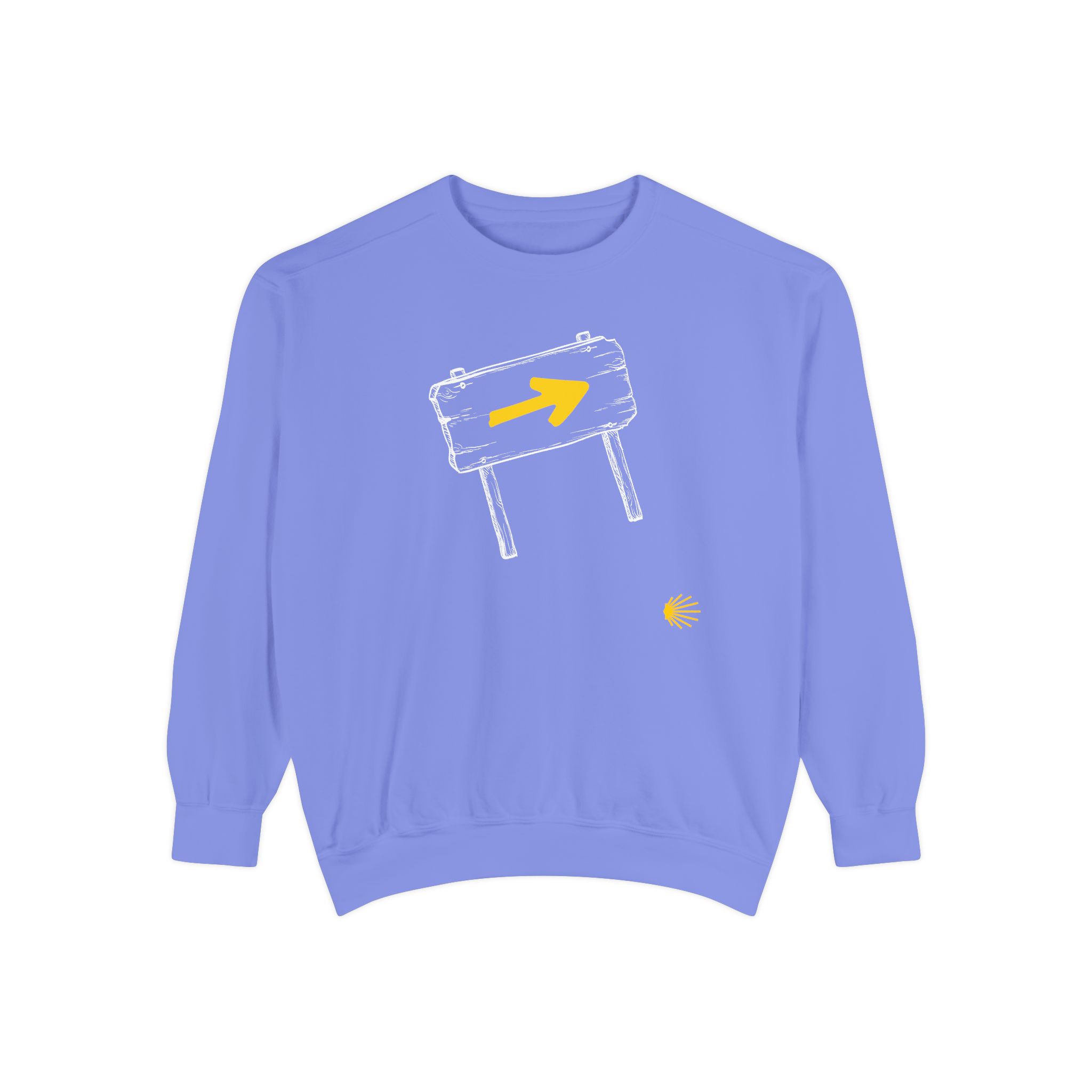 Camino de Santiago – "The Waymarker" Vintage Garment-Dyed Sweatshirt - Imagen 3